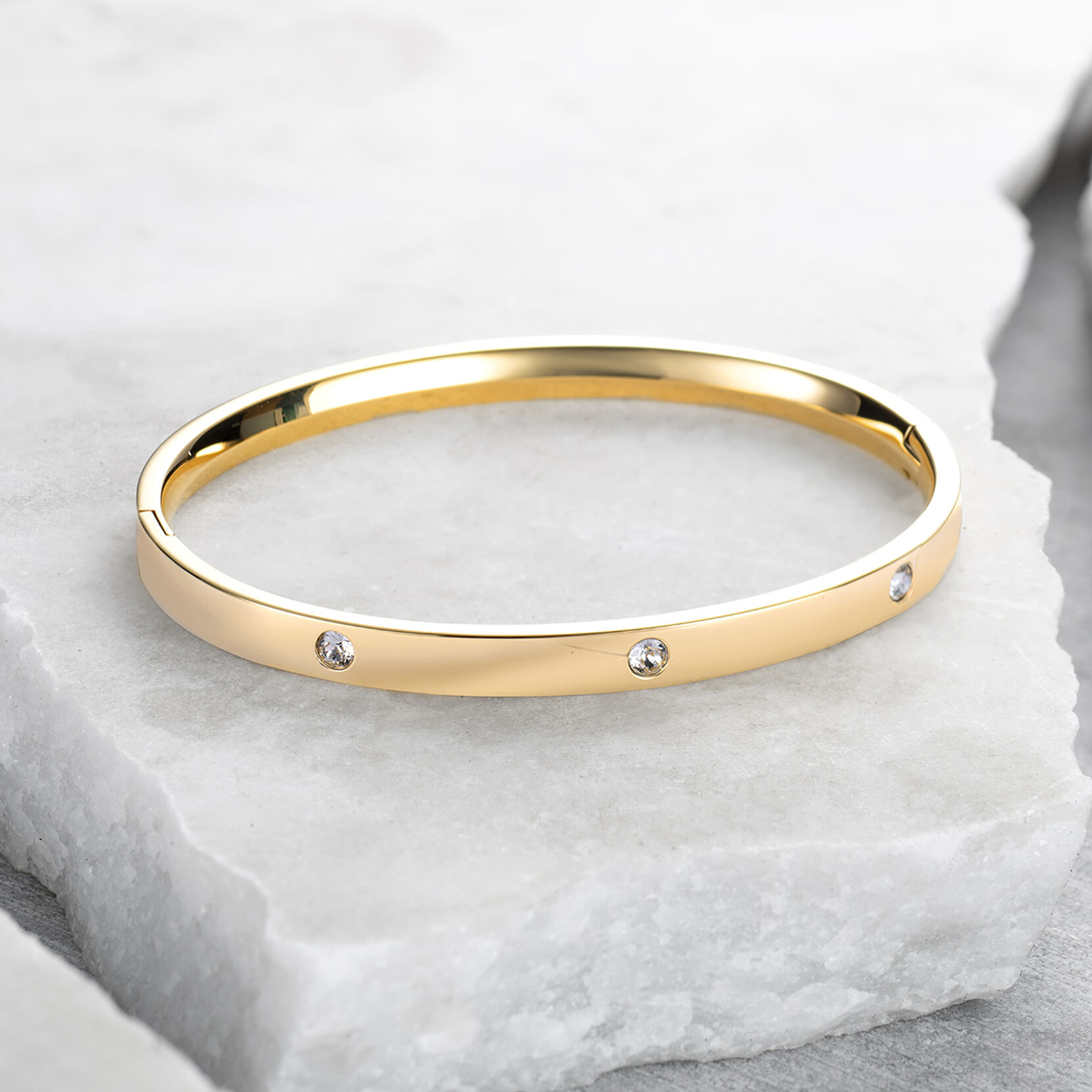Crystal Ellipse Bangle