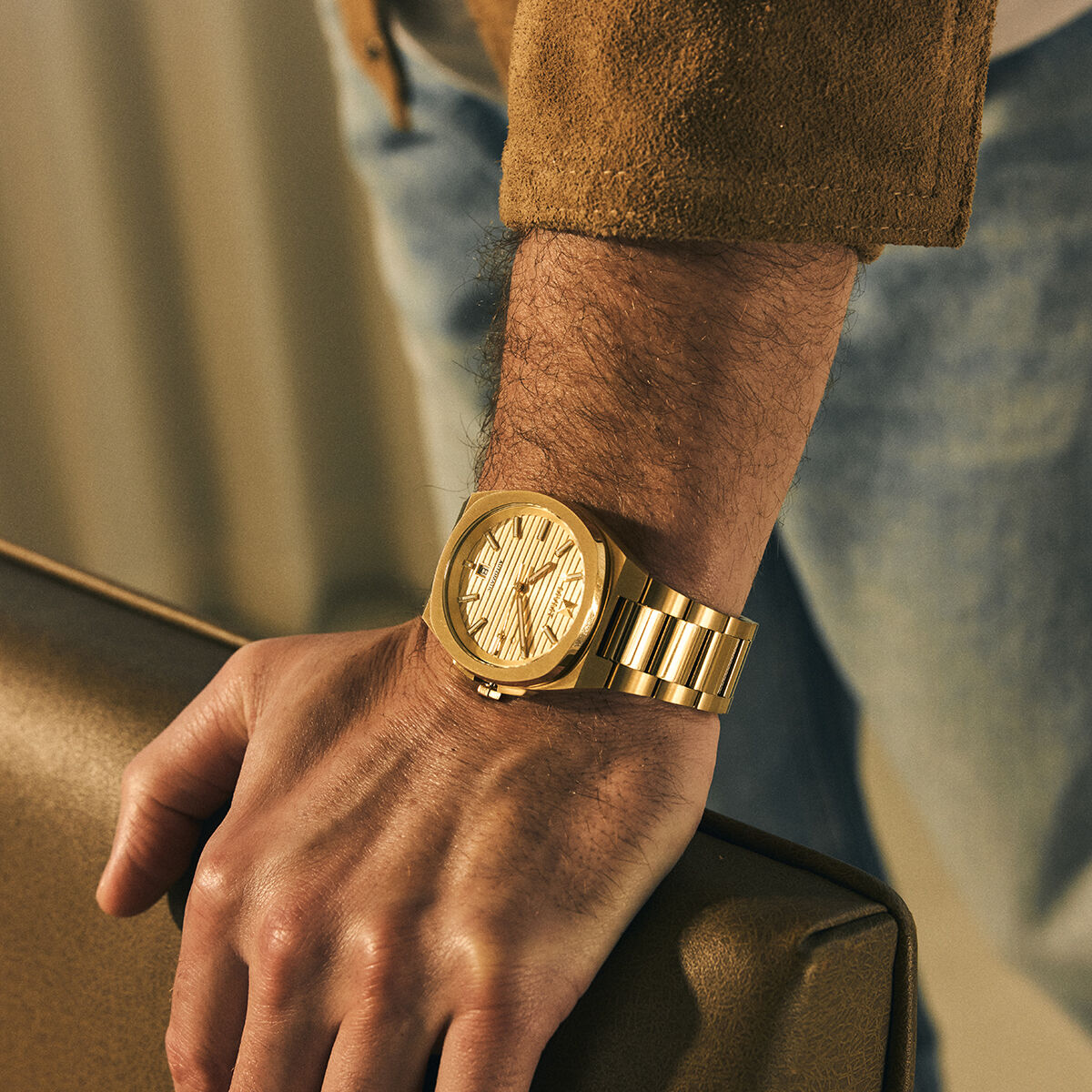 Odyssey II Automatic Watch in Gilded Gold — 70s Inspired Men's
