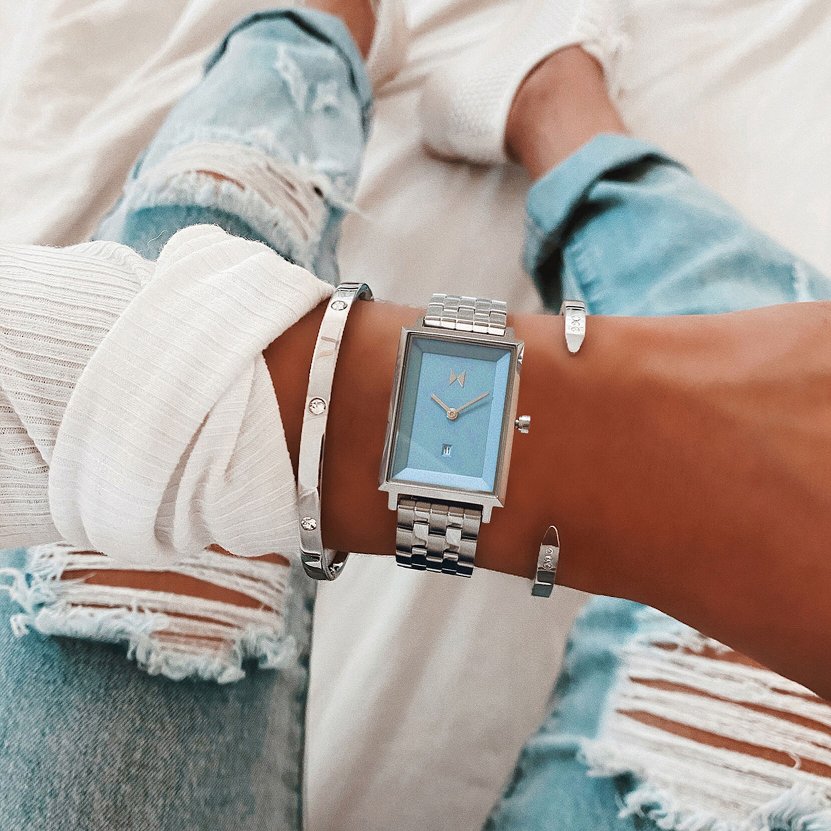 Skylar Tan & White Apple Watch Band