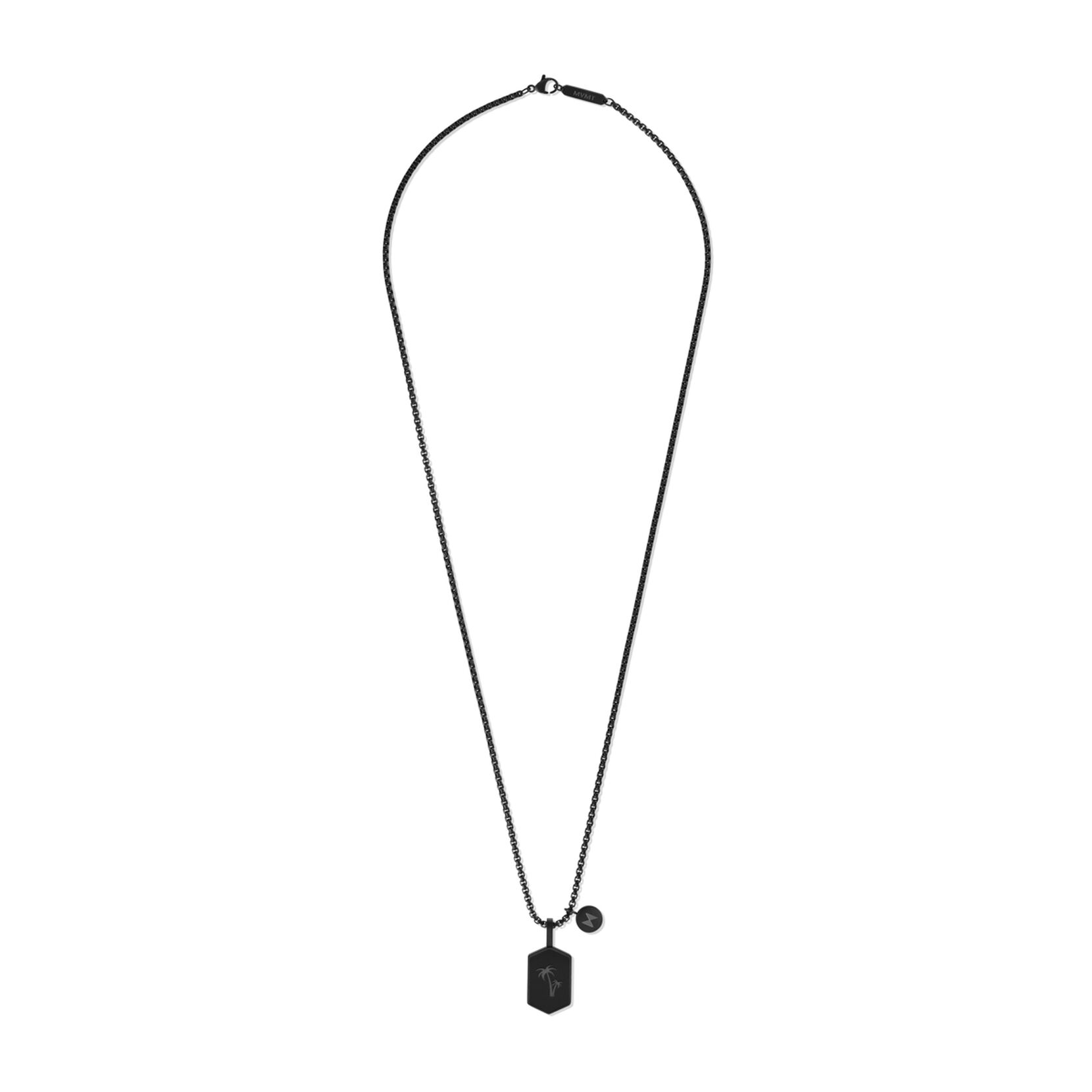 Hex Palm Tree Pendant Necklace