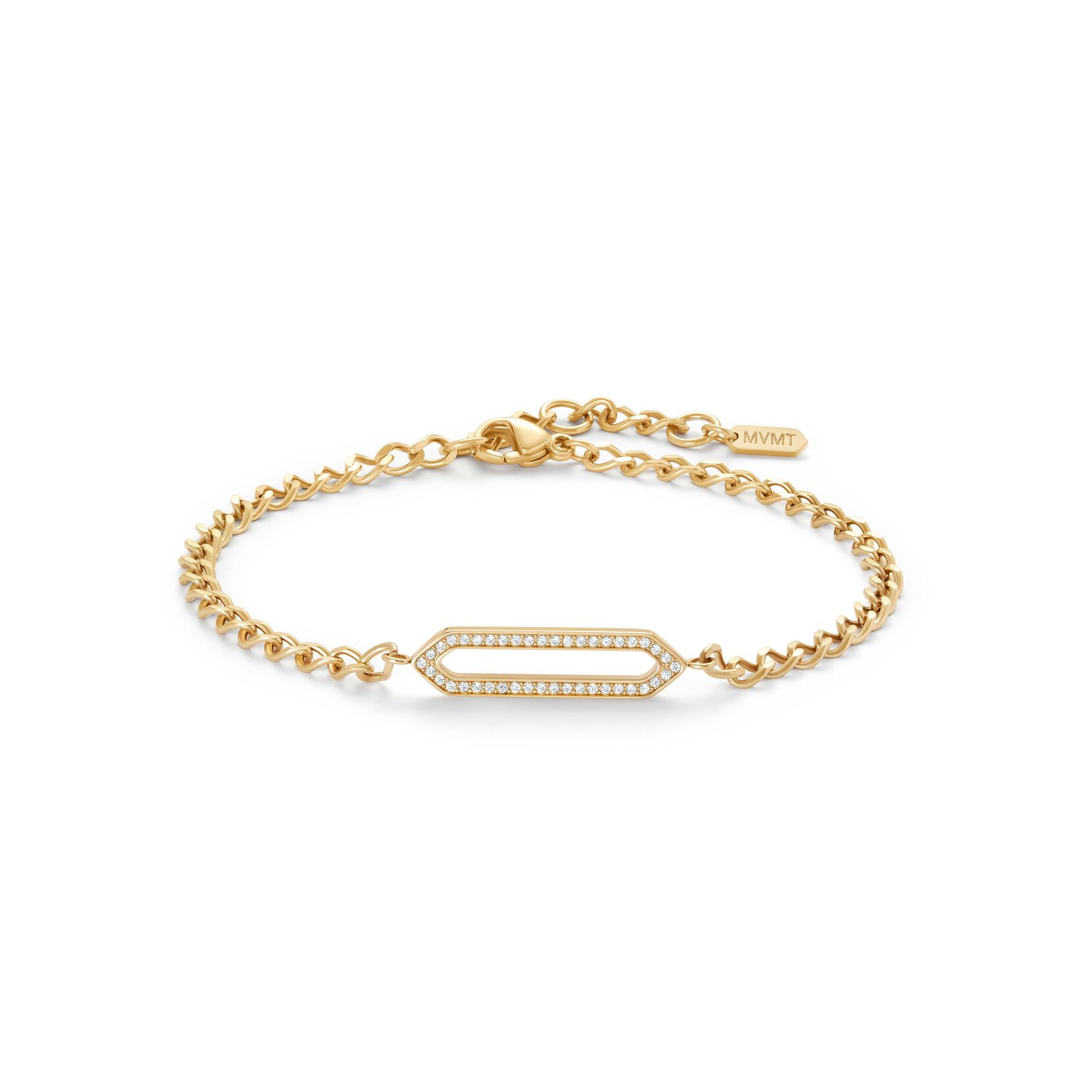 Frosted Hex Pendant Bracelet
