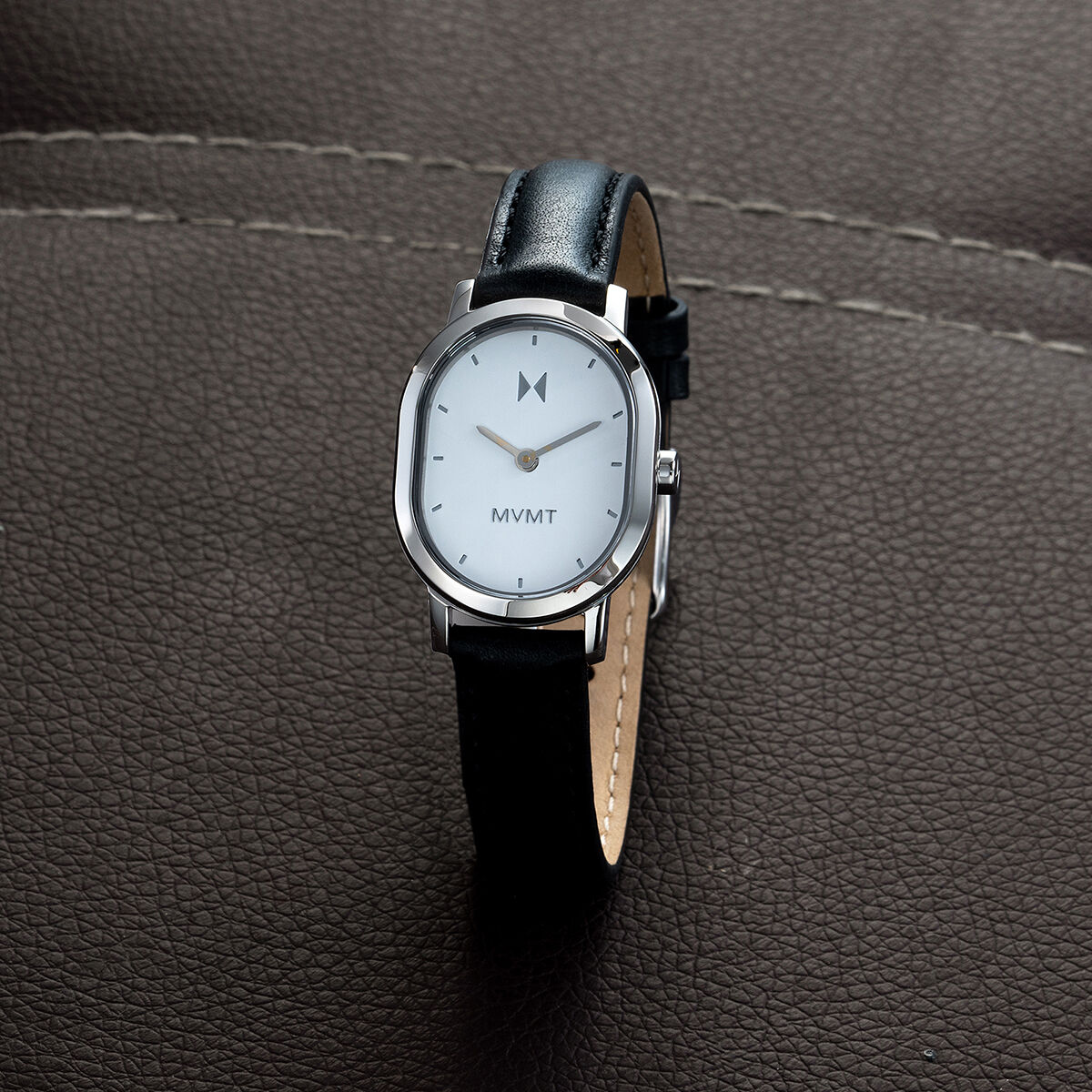 Carmel Oval by MVMT — Women's Shaped Watch in Piano Black | MVMT