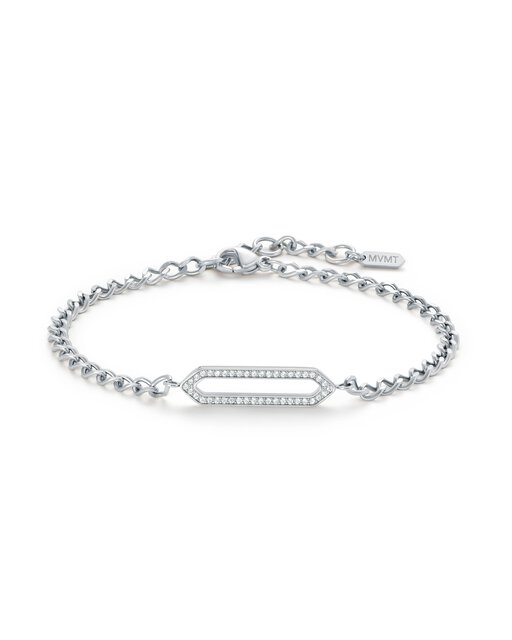 Frosted Hex Pendant Bracelet