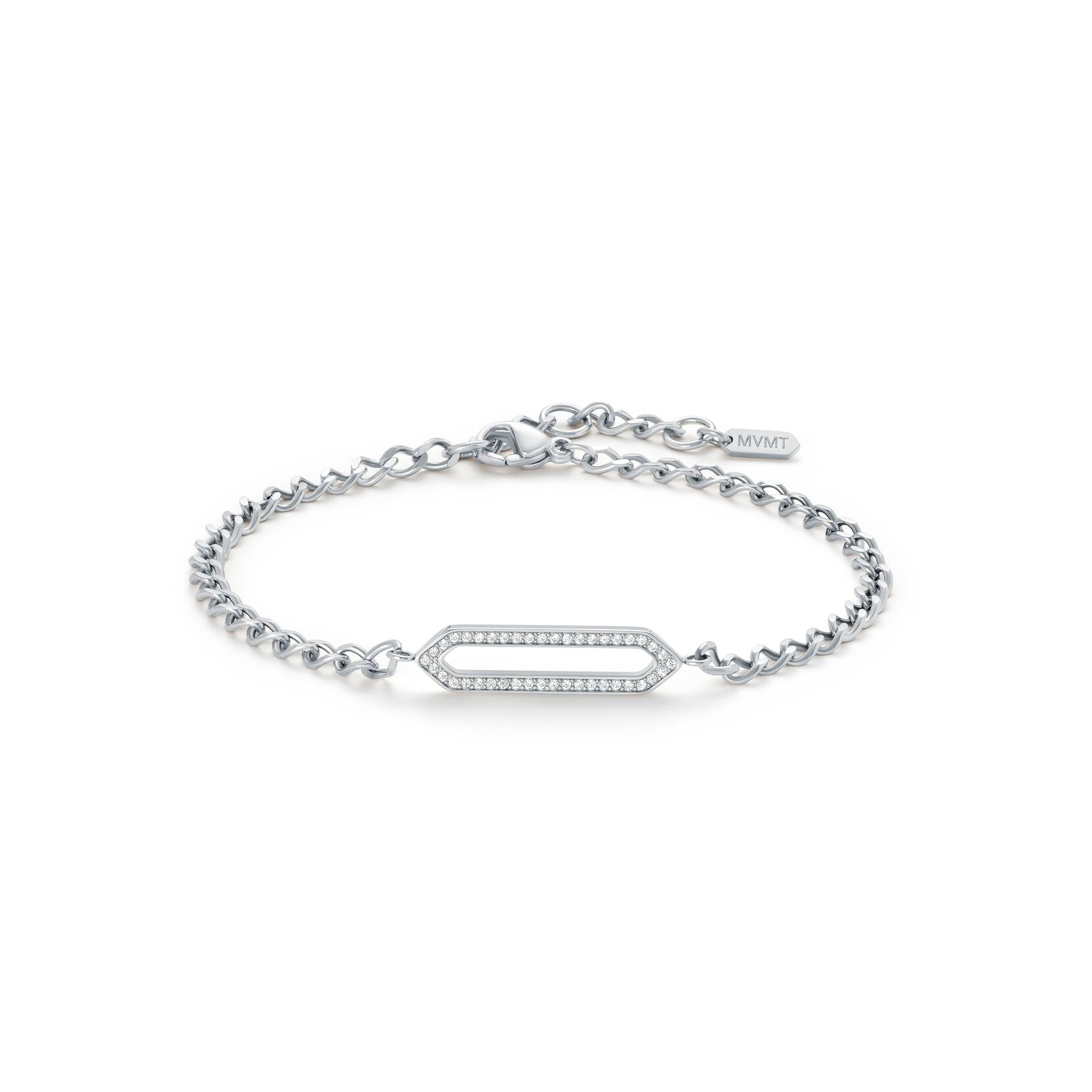 Frosted Hex Pendant Bracelet