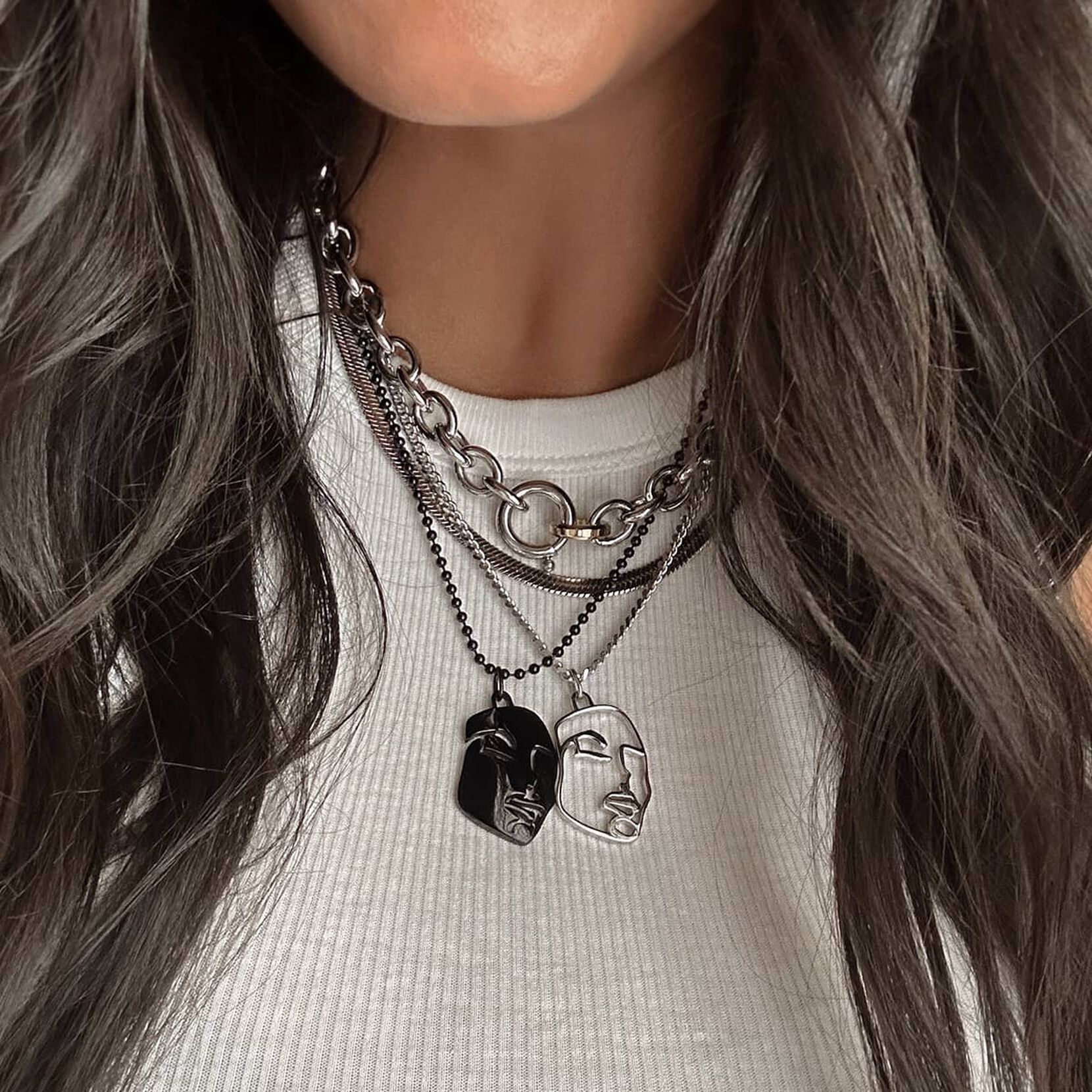 Yin & Yang Necklace Set