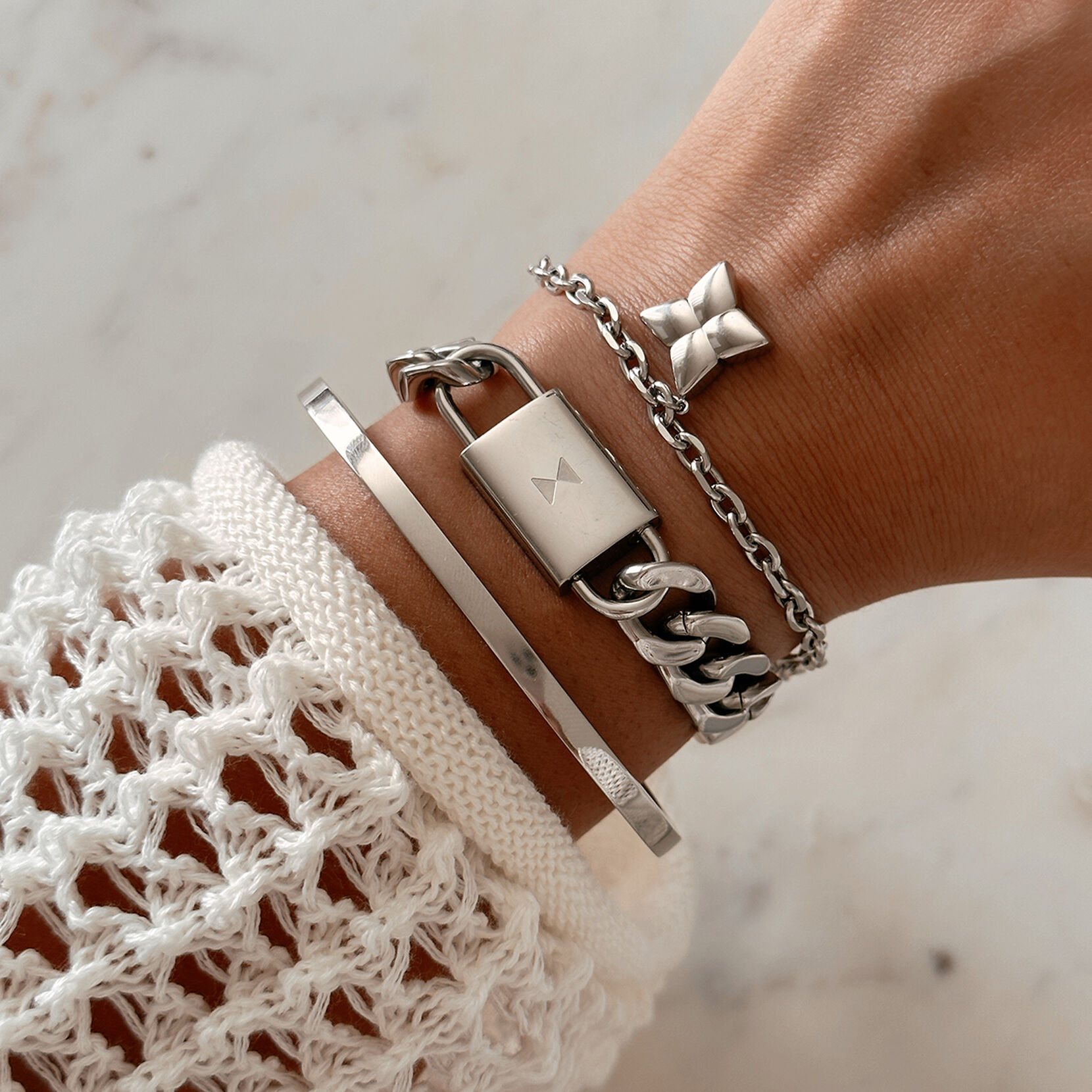 Chunky Padlock Bracelet