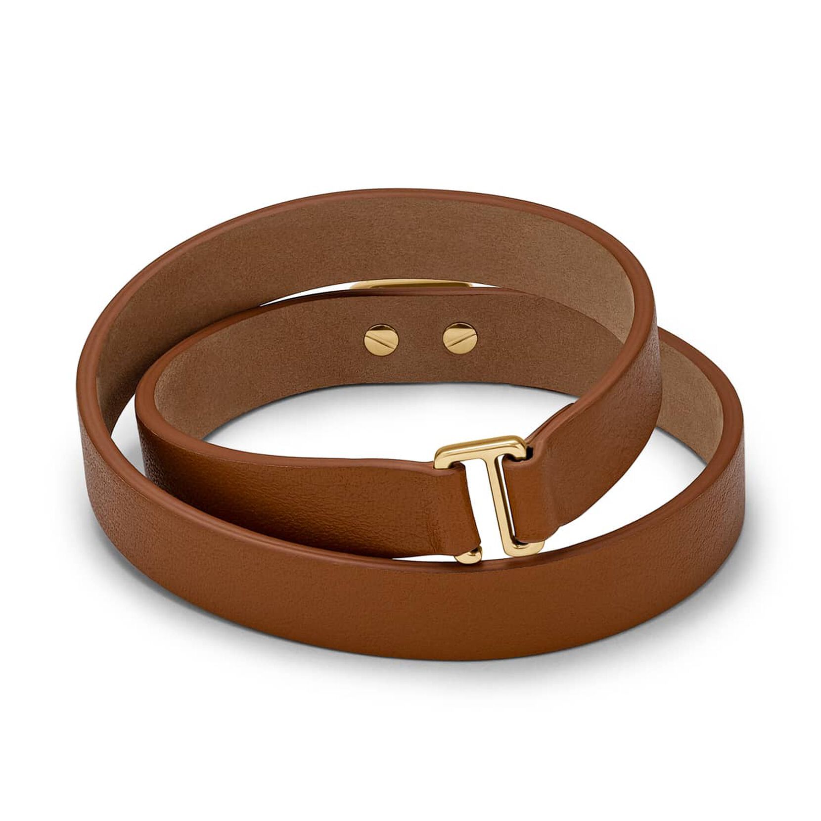 Double Leather Heartlock Bracelet