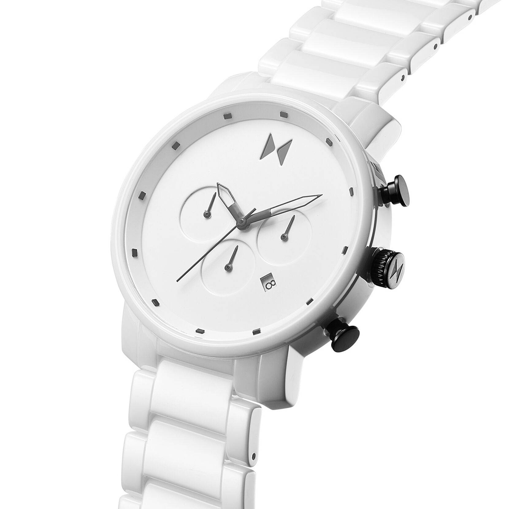 MVMT White Ceramic Watch | Chrono Ceramic Gloss White | MVMT