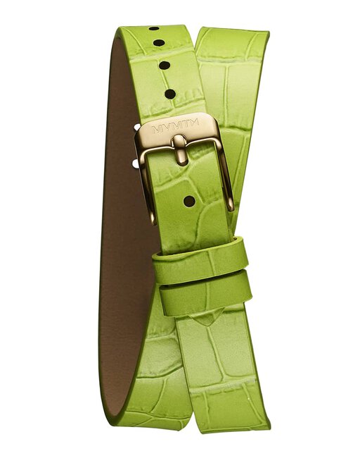 Reina - 12mm Apple Green Italian Leather