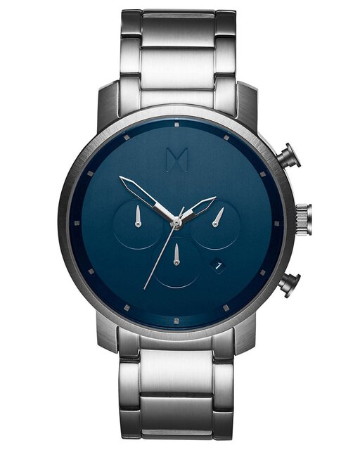 MVMT Chrono Midnight Silver Men's Watch, 45mm