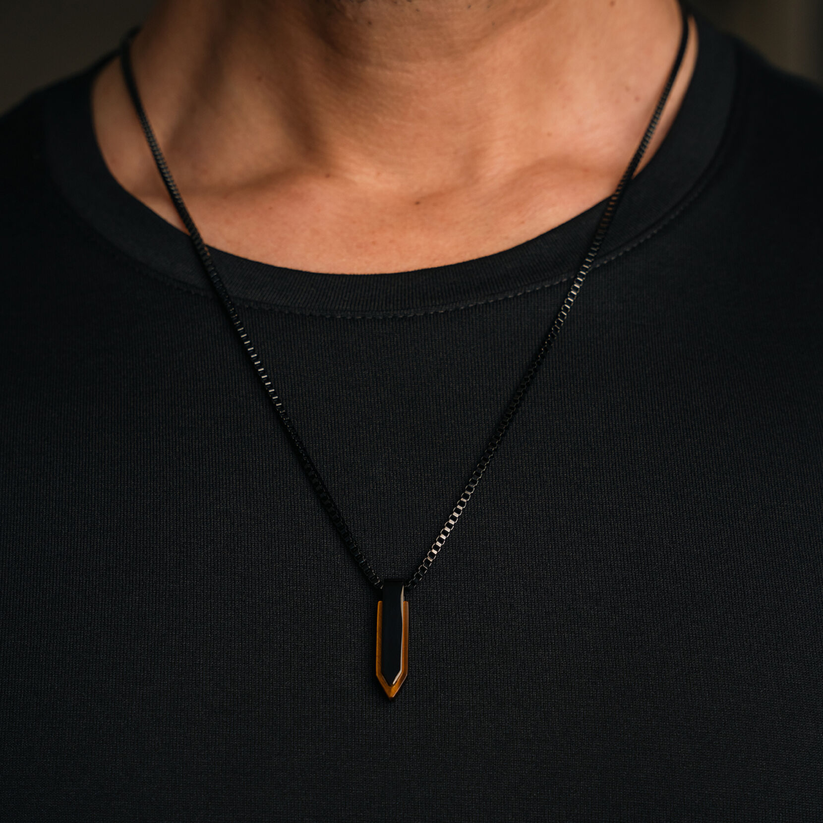 Stone Spearhead Necklace