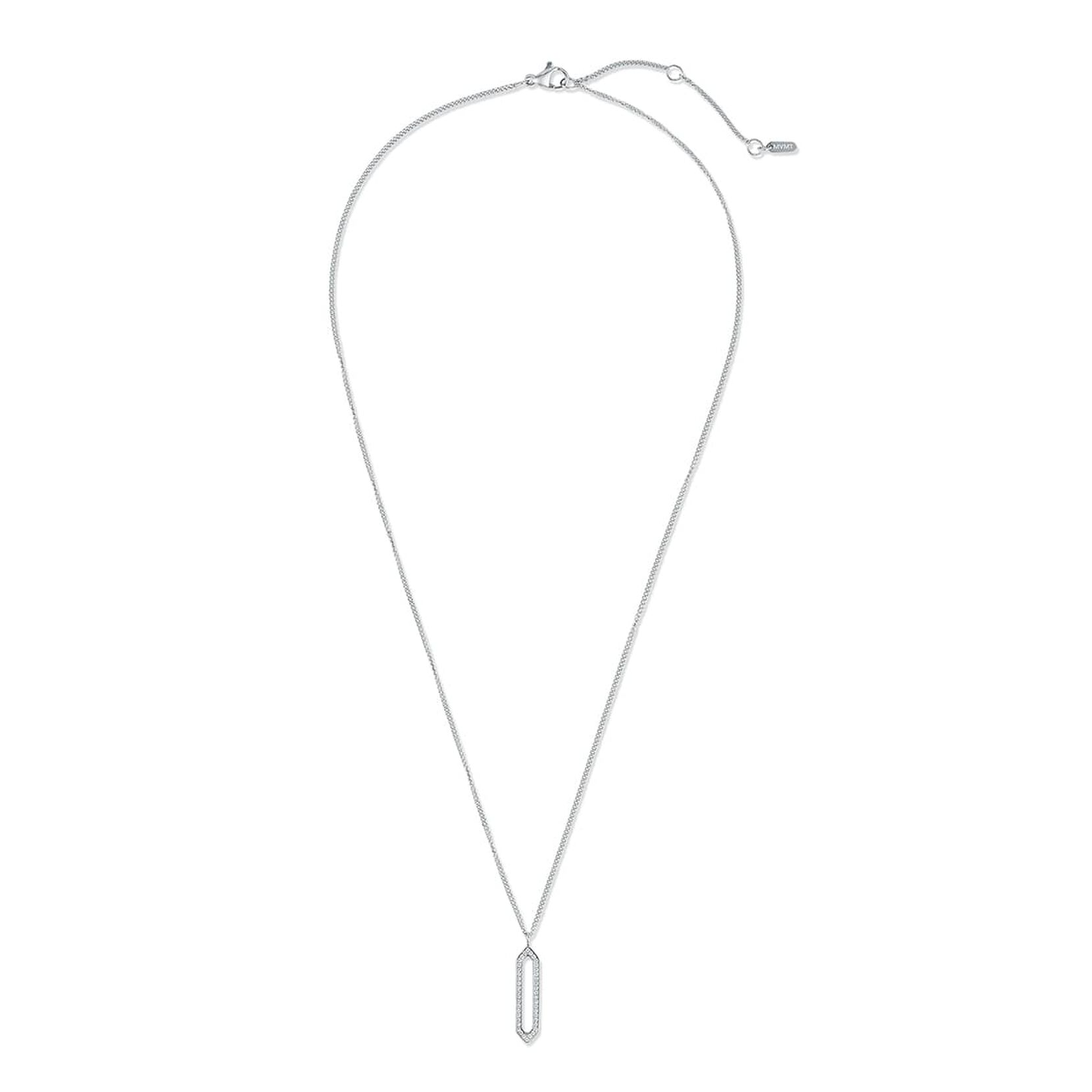 Frosted Hex Pendant Necklace