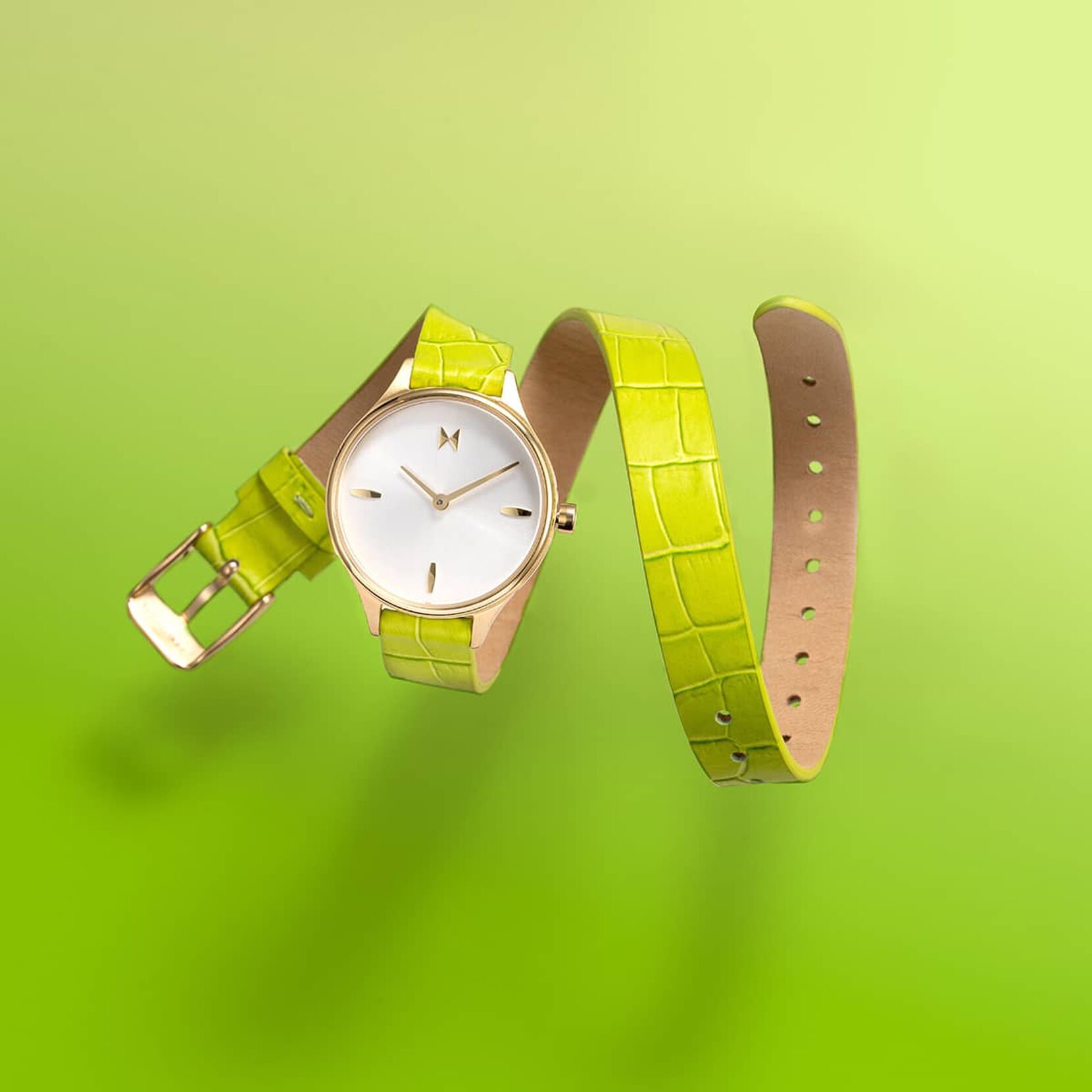 Reina - 12mm Apple Green Italian Leather