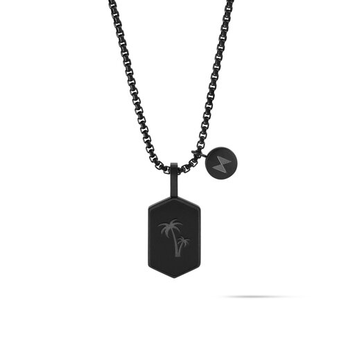 Hex Palm Tree Pendant Necklace