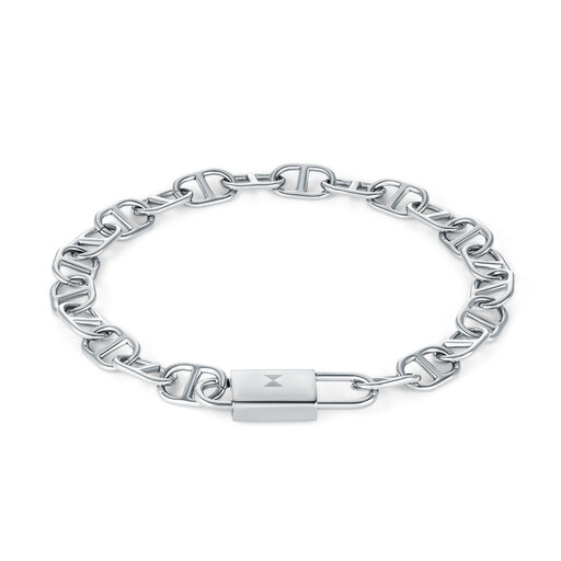 Louis Vuitton Monogram Chain Bracelet Silver/Black/Ruthenium in Stainless  Steel - US