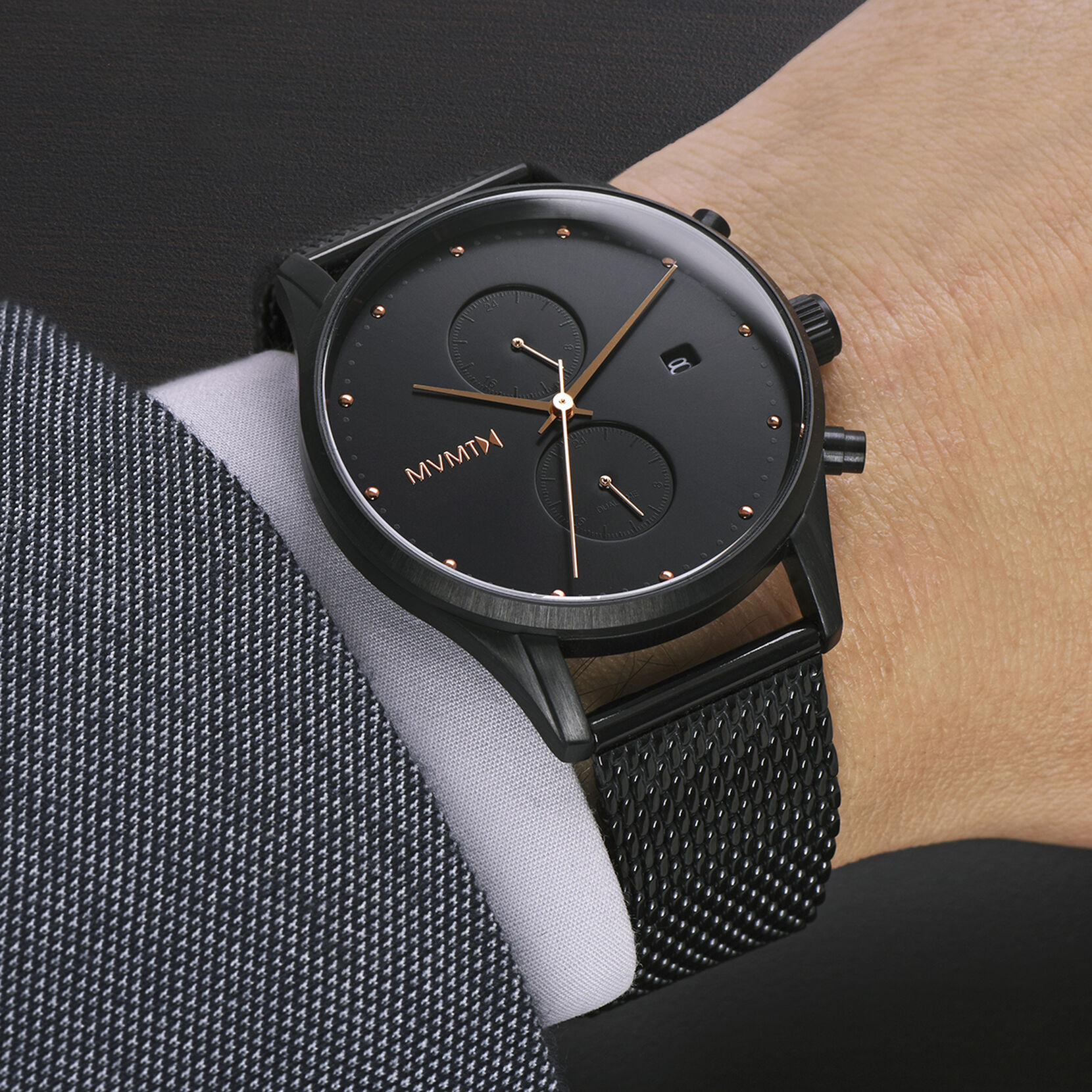 MVMT Rose | Watch Black Rose Slate | Watch Black Gold &