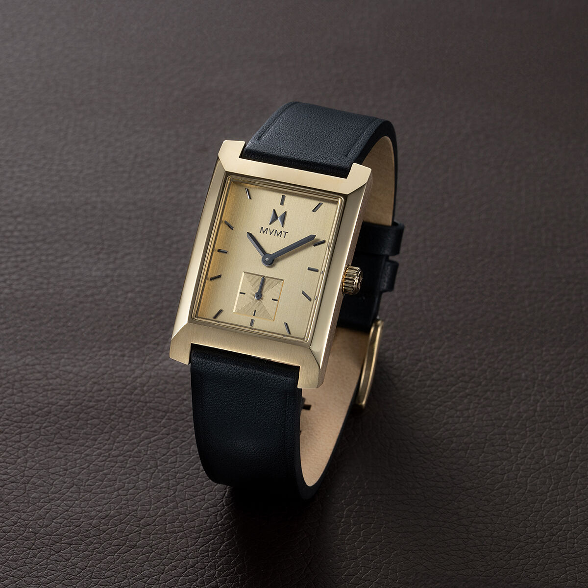 Newporter Watch in Noir Gold — Midcentury Men's Rectangle | MVMT