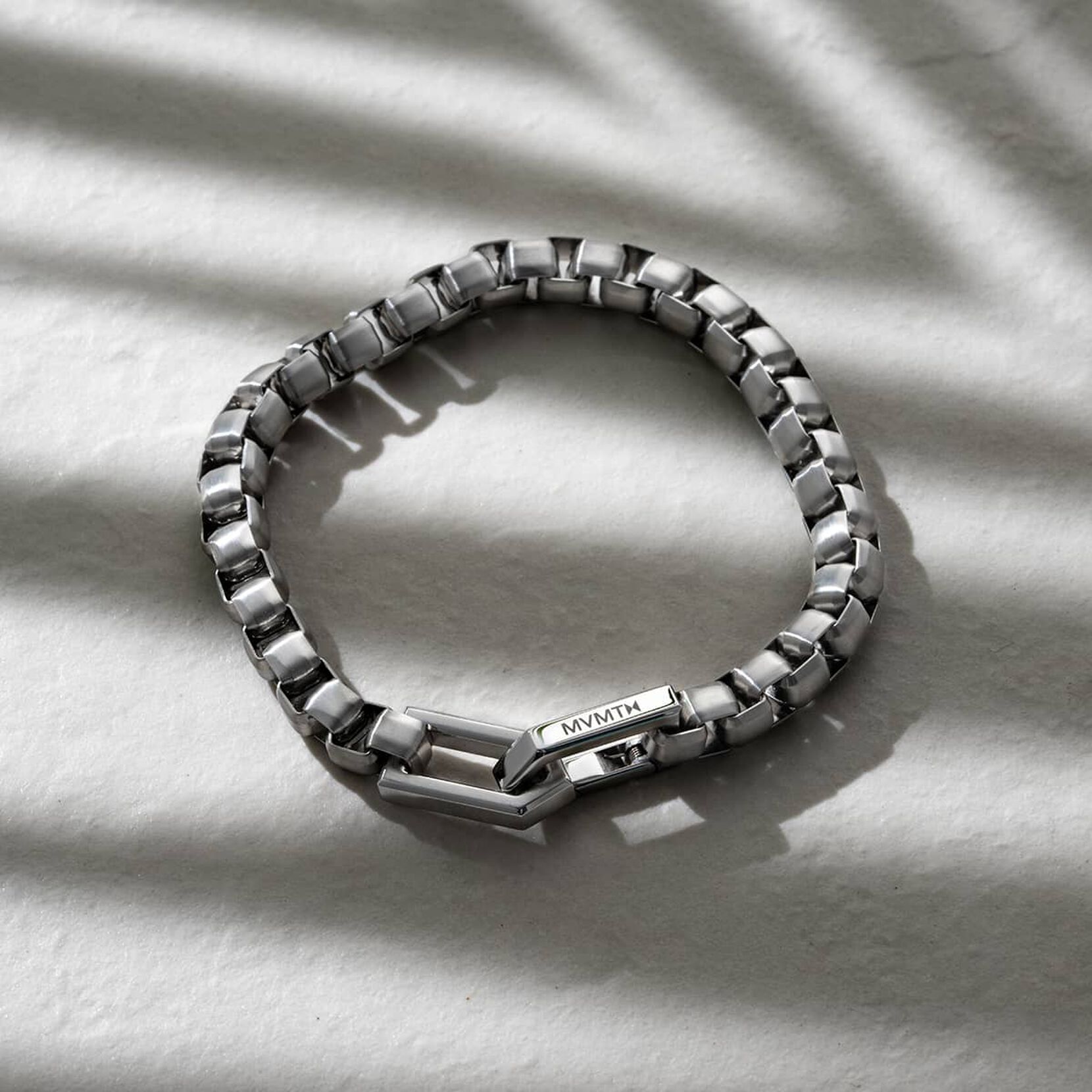 Men's Box Chain Bracelet - Sterling Silver