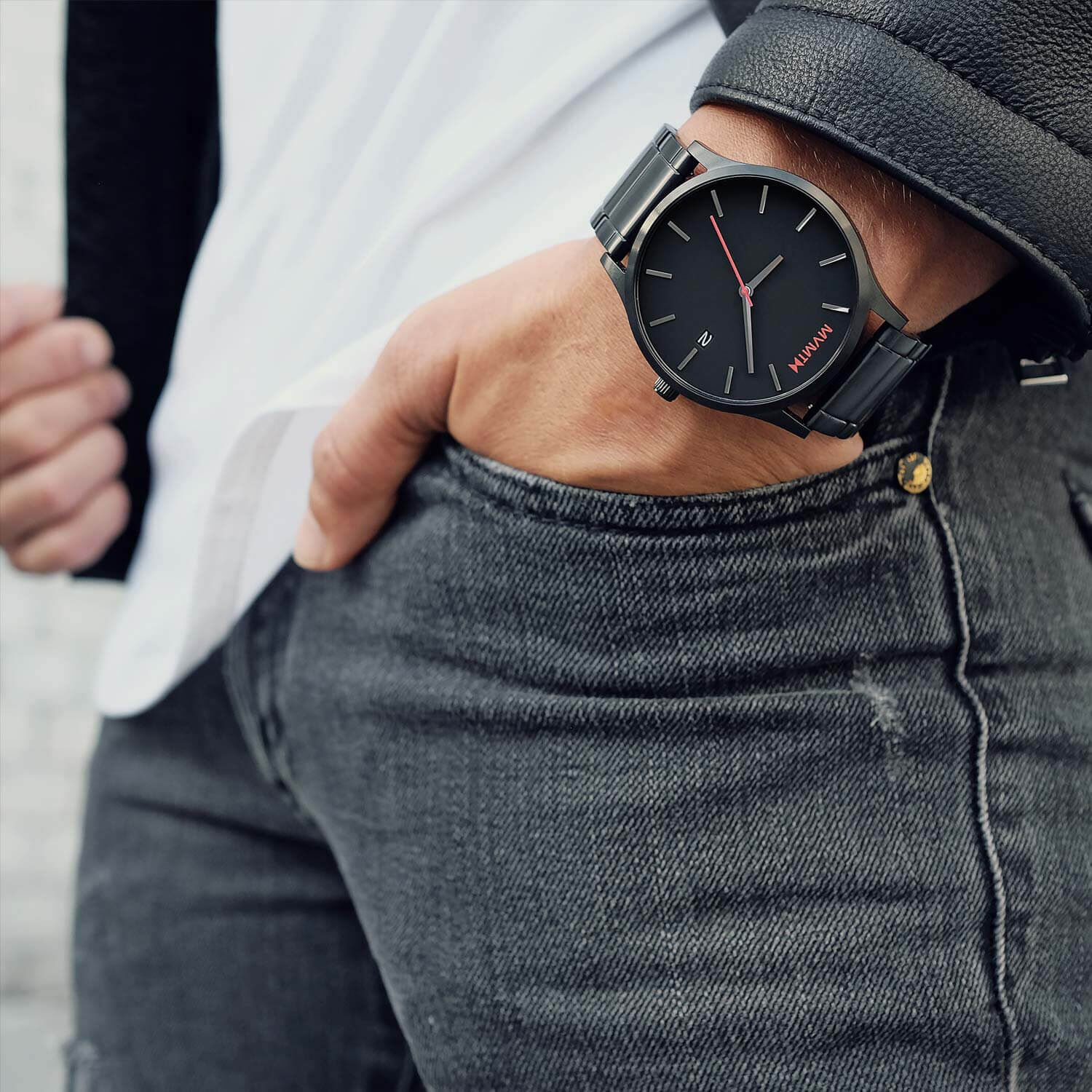 MVMT Men's Classic Black Plated Watch