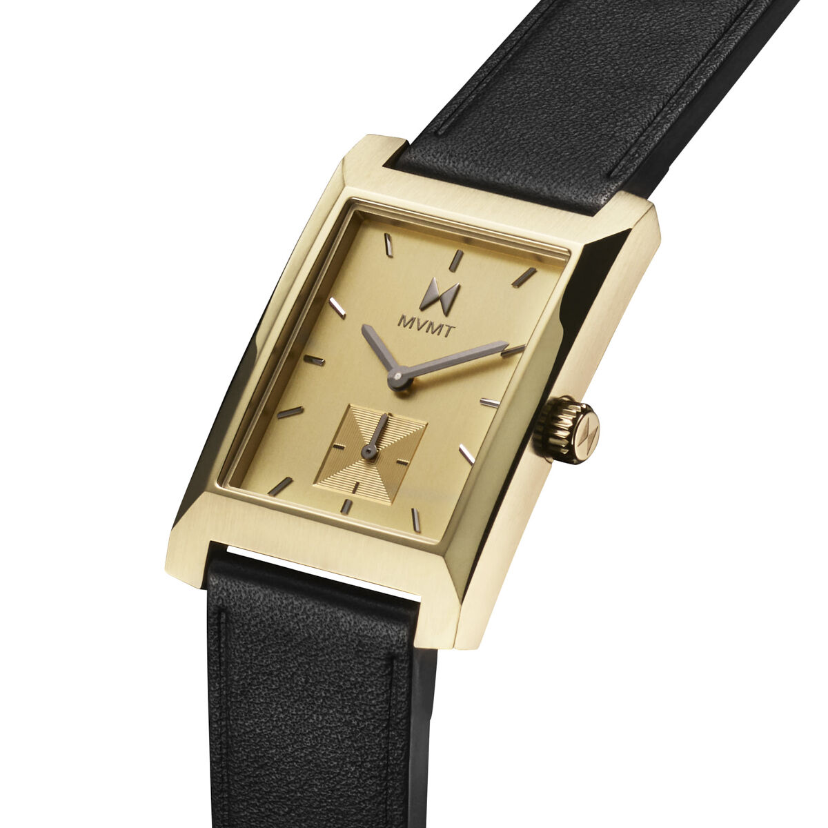 Newporter Watch in Noir Gold — Midcentury Men's Rectangle | MVMT