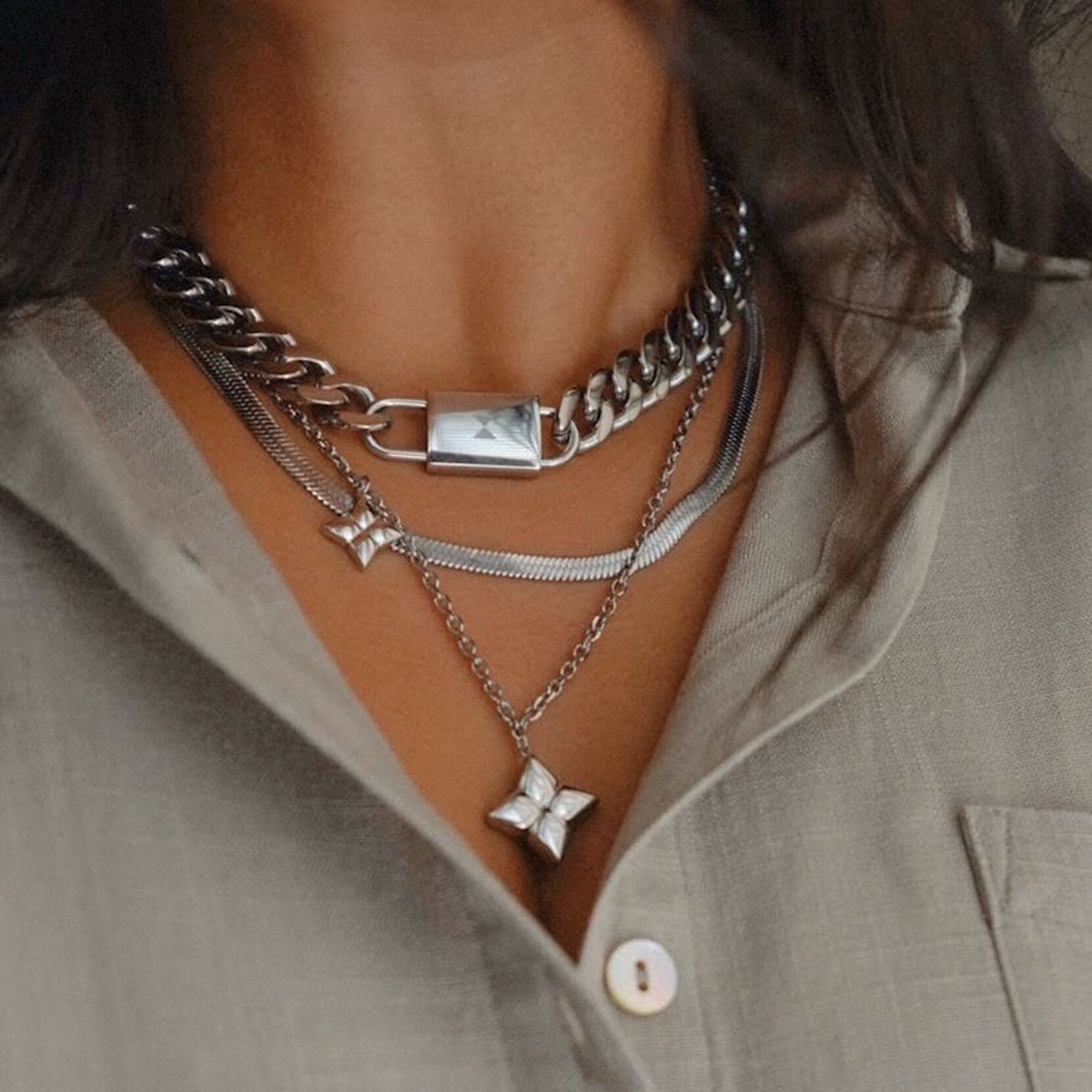 Chunky Padlock Necklace