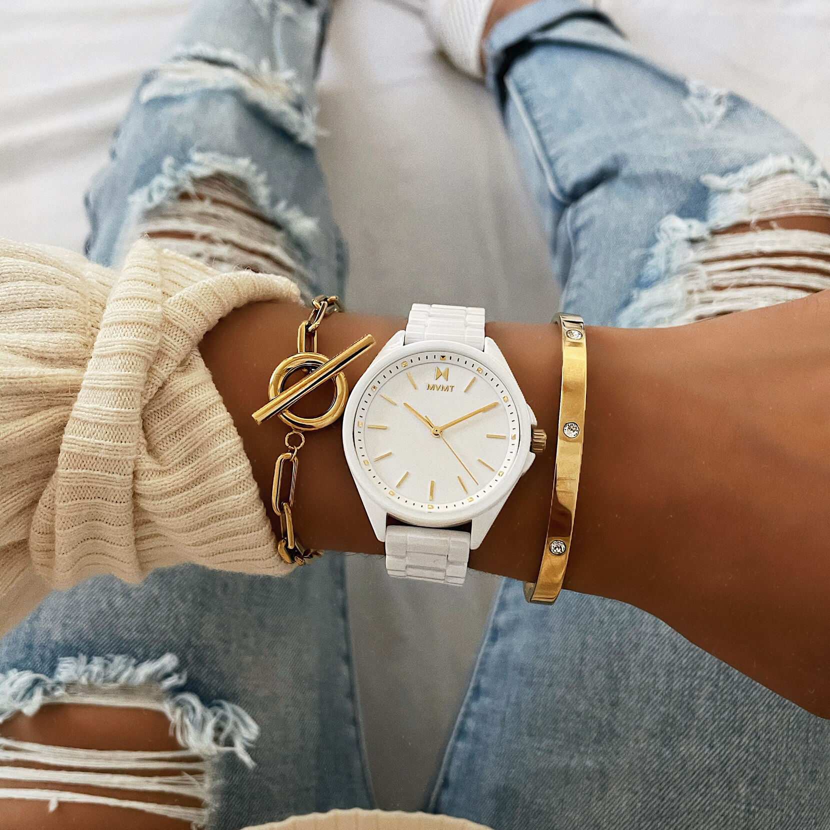 Crystal Ellipse Bangle