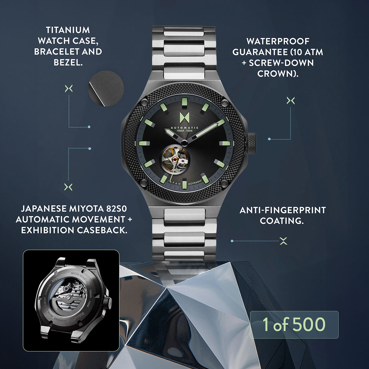 Raptor Automatic Titanium Limited Edition 1 500 Watch MVMT