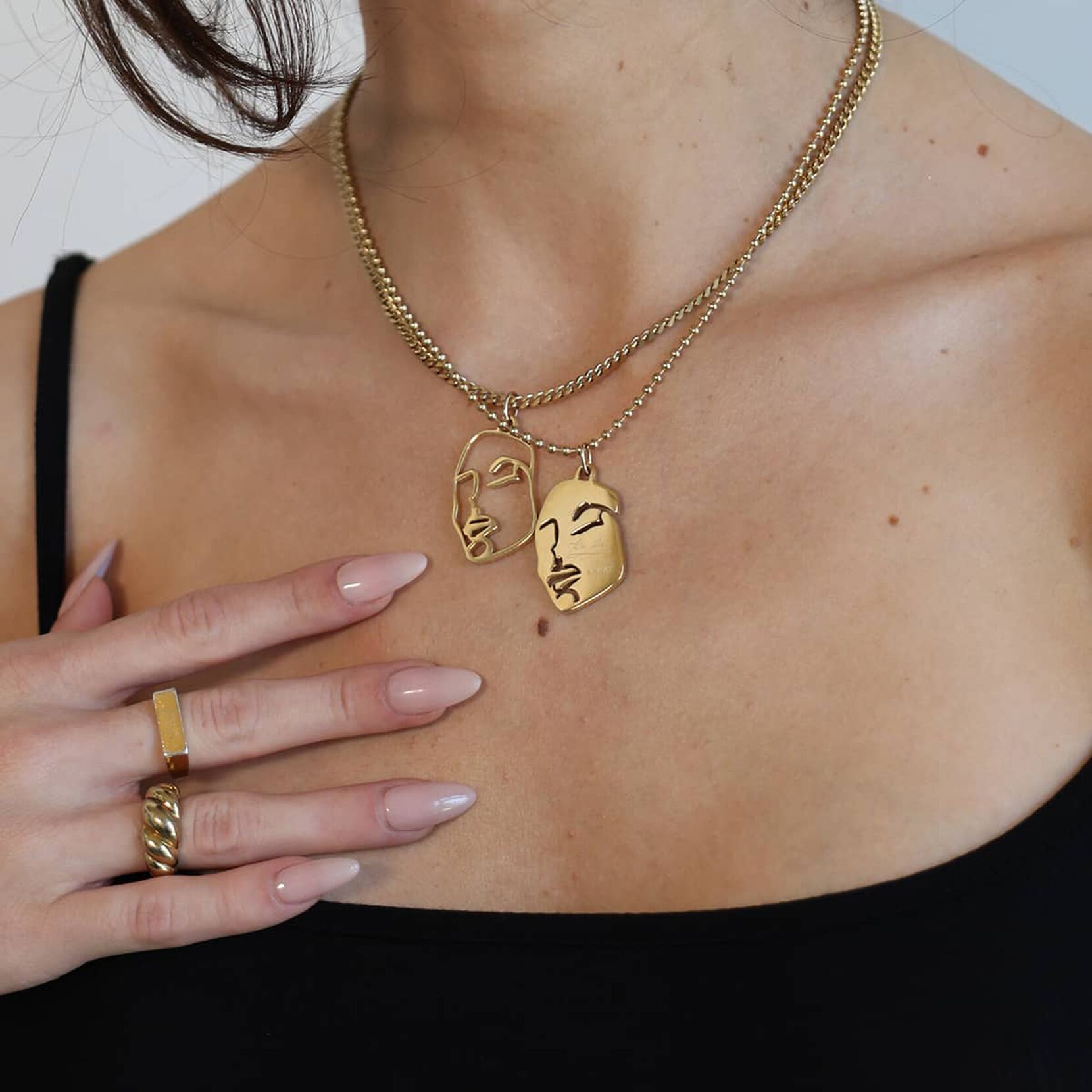 Yin & Yang Necklace Set