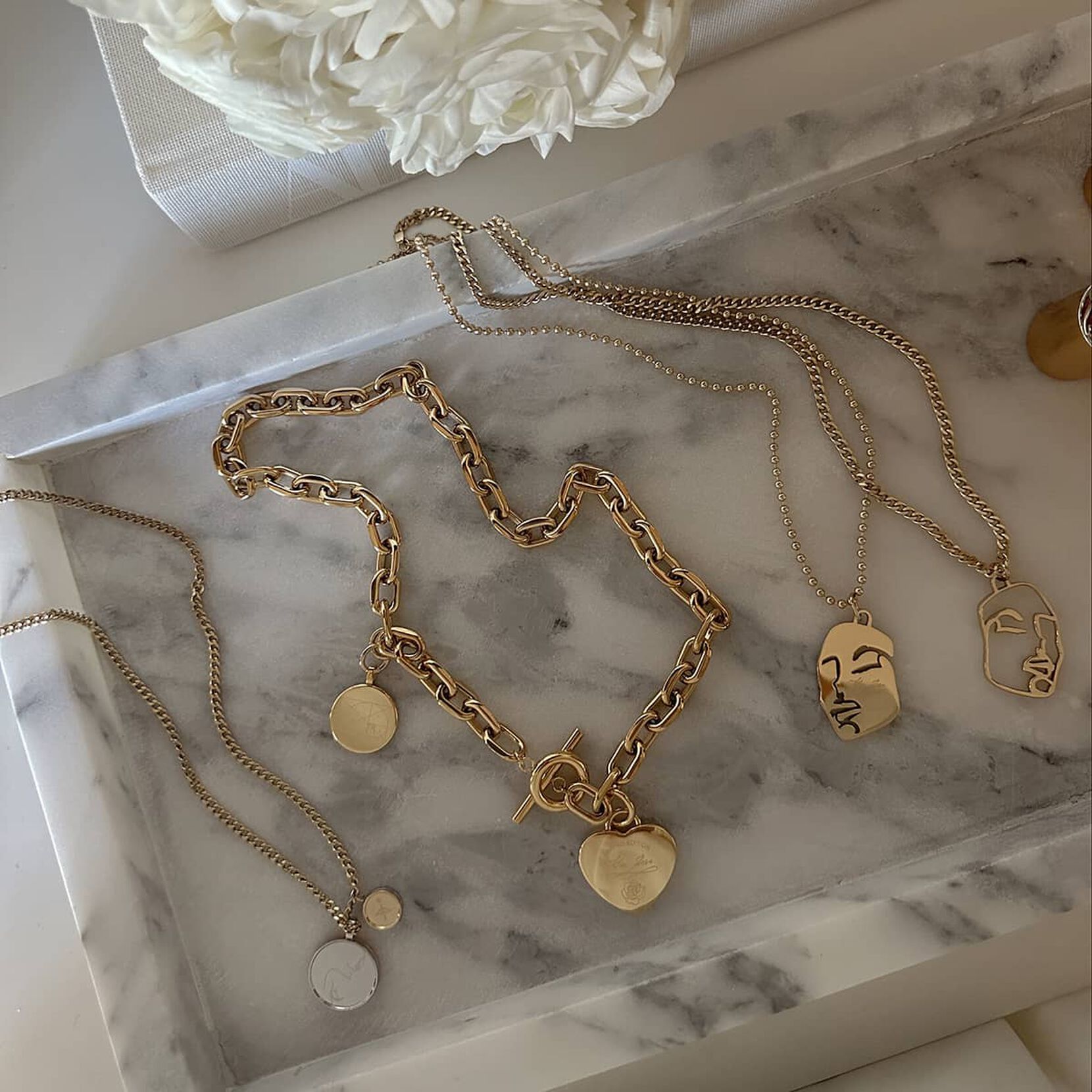 Yin & Yang Necklace Set