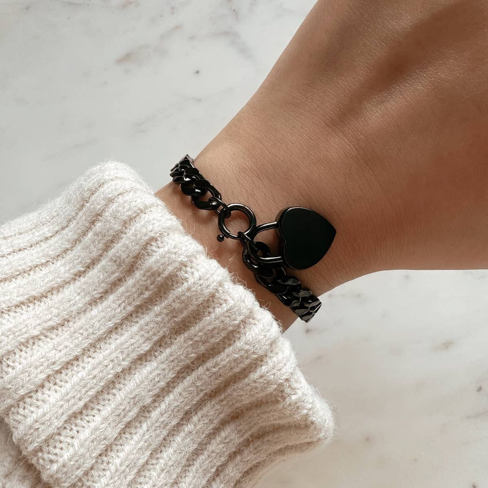Chunky Heartlock Chain Bracelet