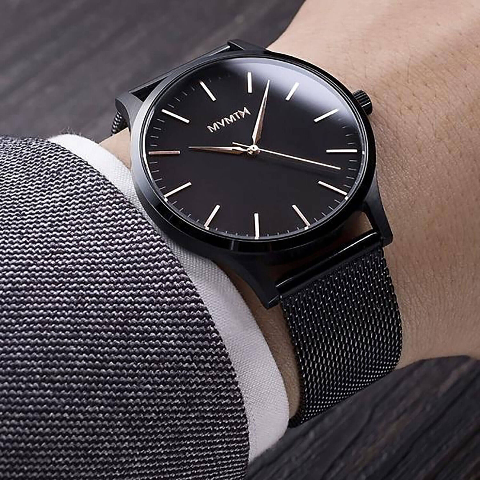 MVMT Men's 40 Series Black Plated Watch