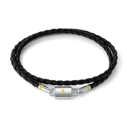 Double Braided Leather Bracelet
