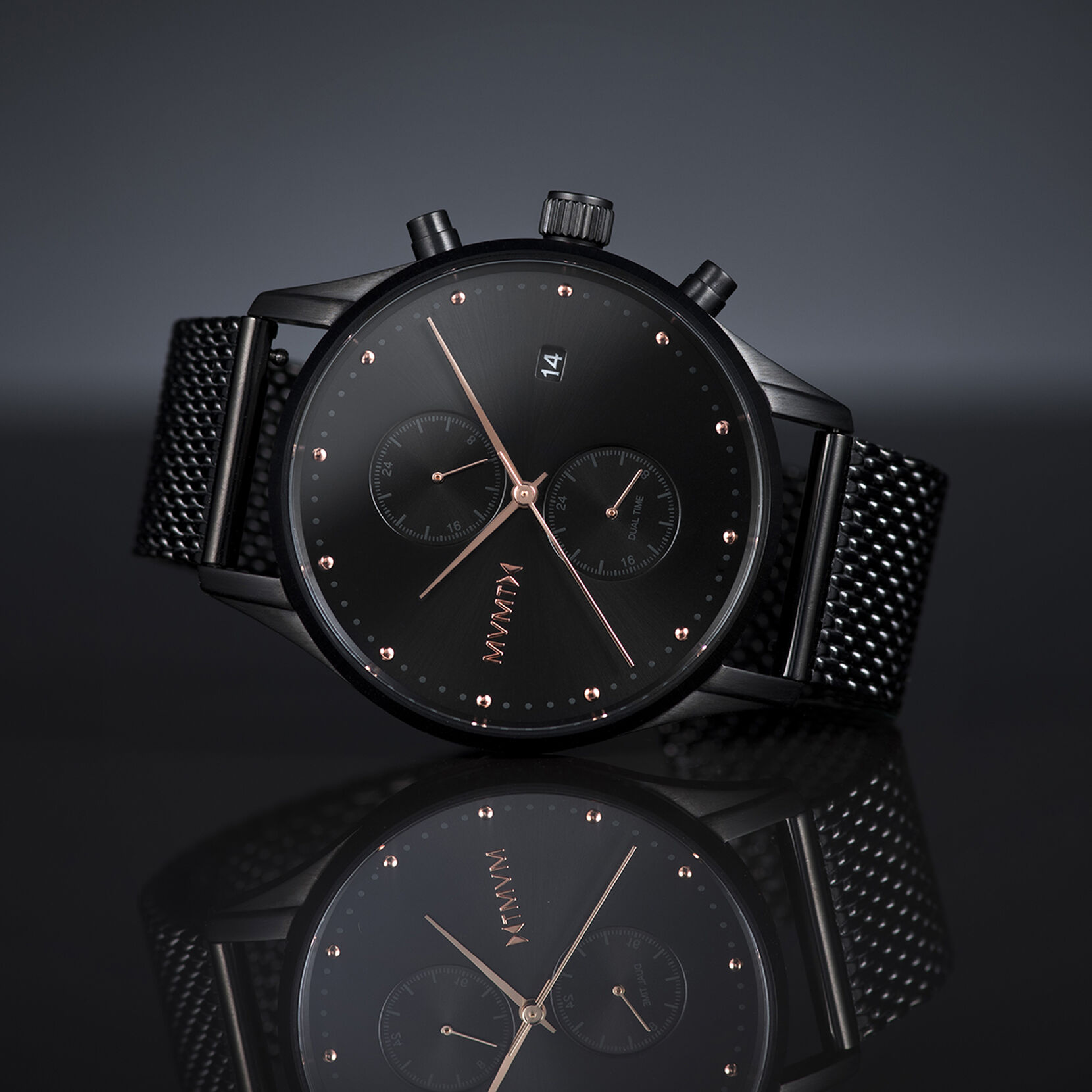 Slate Black Rose Watch | Black & Rose Gold Watch | MVMT