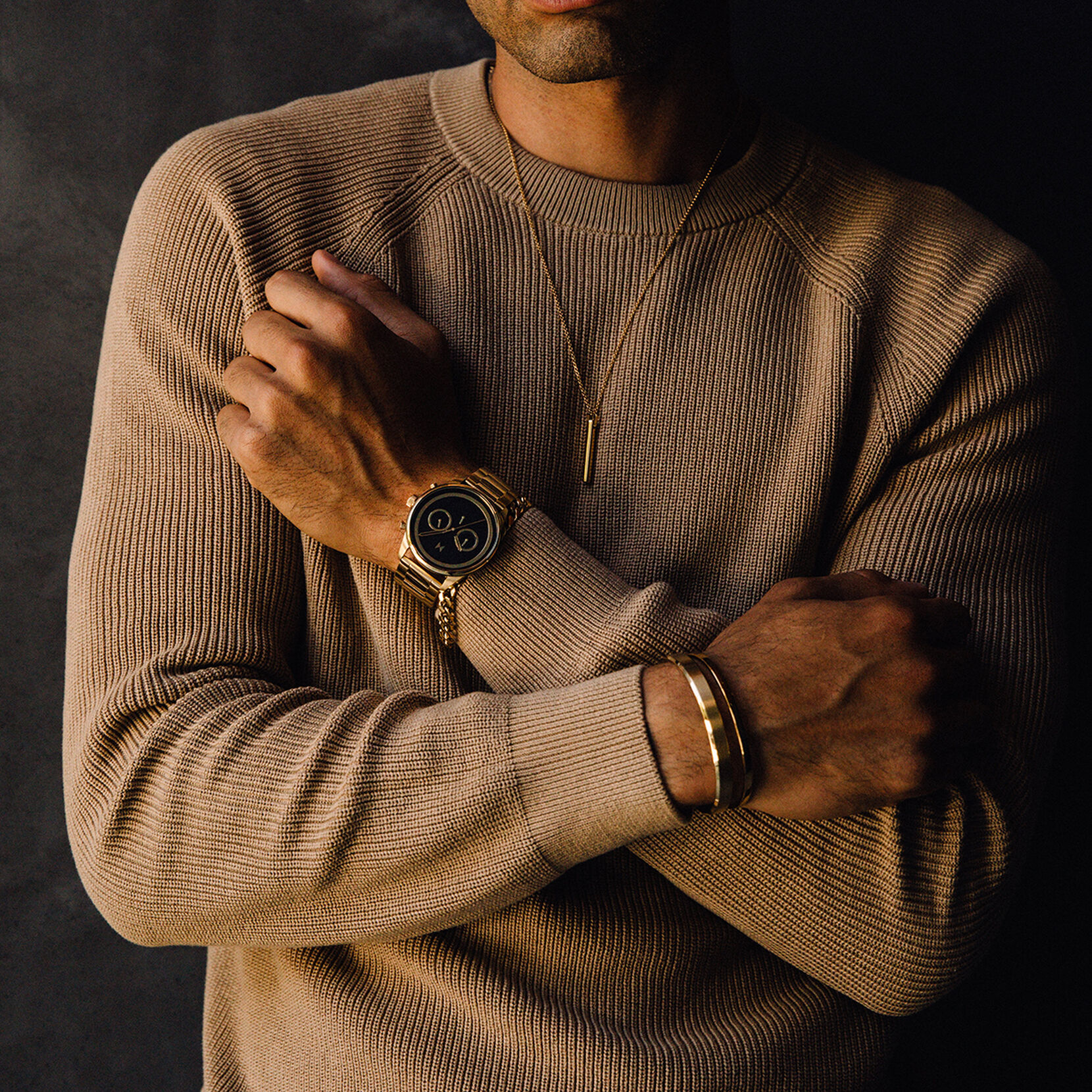 Pharaoh Gold Men's Watch, 43mm