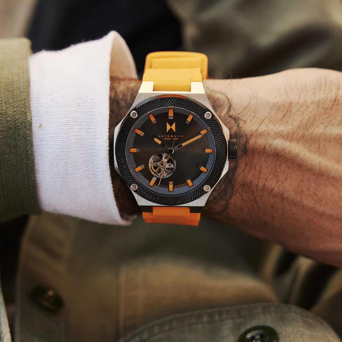 Mvmt Raptor Automatic Sport Electric Orange Men s Adventure Watch