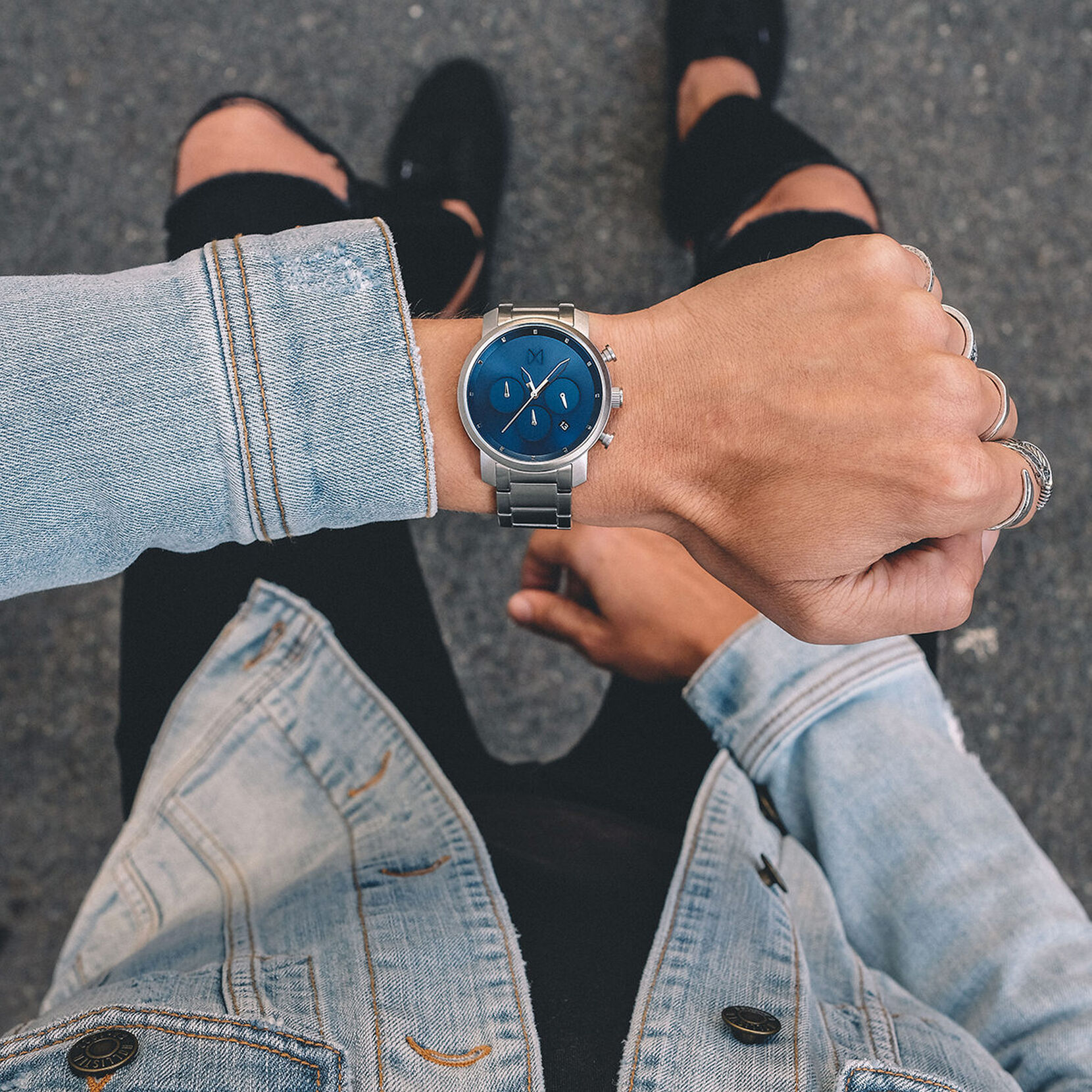 Chrono 40mm Navy Silver