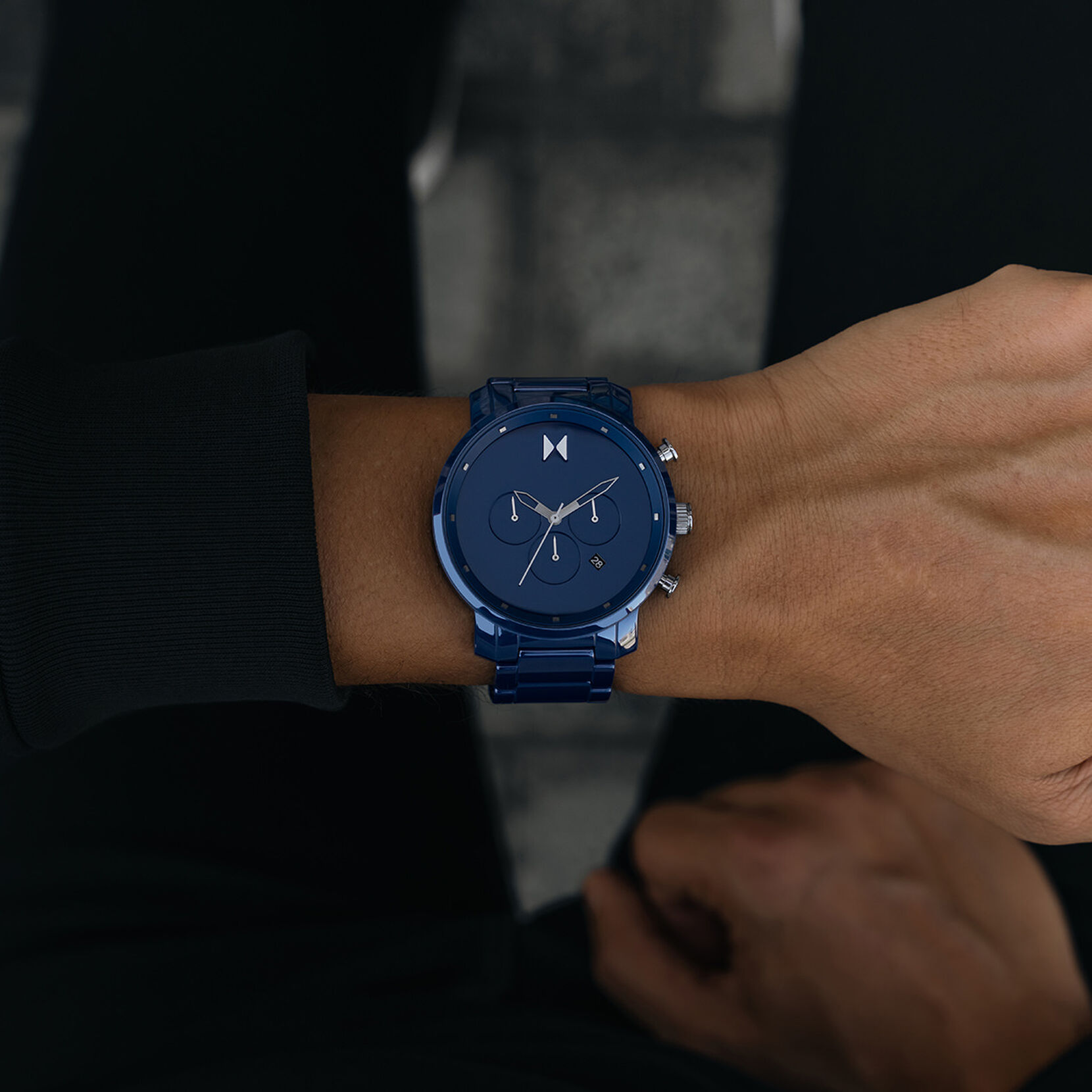 Chrono Ceramic Watch in Midnight Blue | MVMT