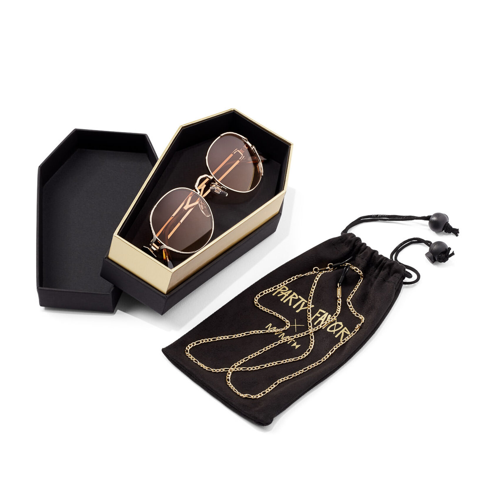 Party Favor Edition - Amber Orange Polished Gold + Amber Orange Lens Non-Polarized