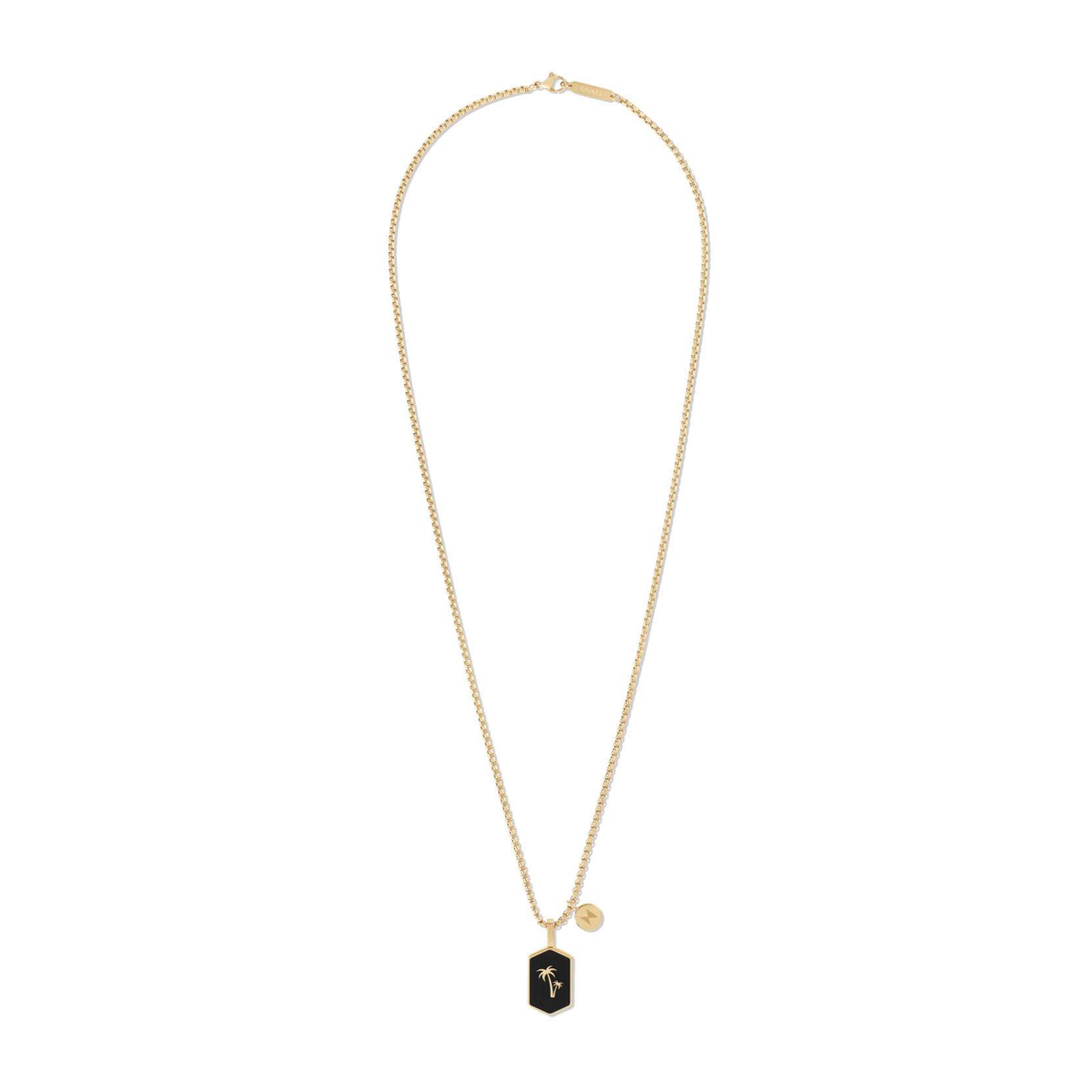 Hex Palm Tree Pendant Necklace