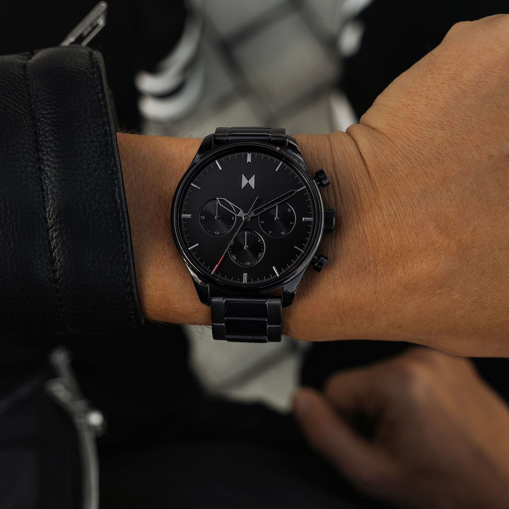 Emporio Armani Men&s Chronograph Stainless Steel Watch - Black AR11242