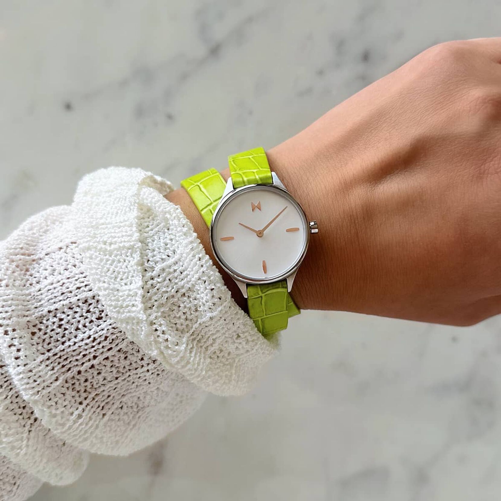 Reina - 12mm Apple Green Italian Leather