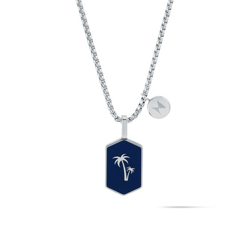 Hex Palm Tree Pendant Necklace