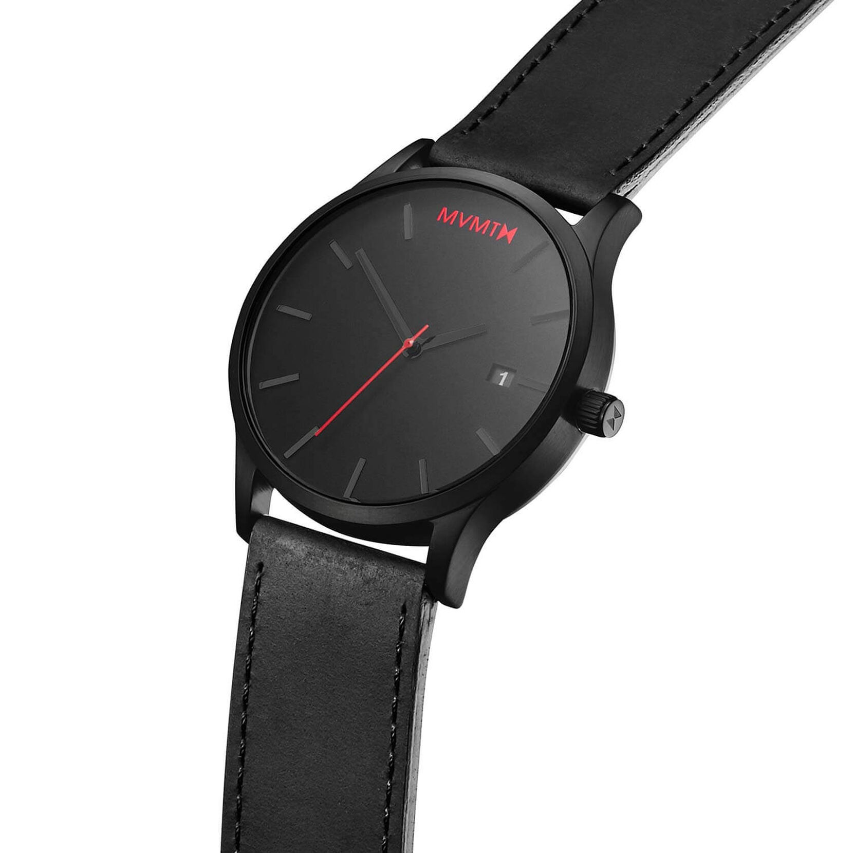 MVMT Men's Classic Black Leather Watch