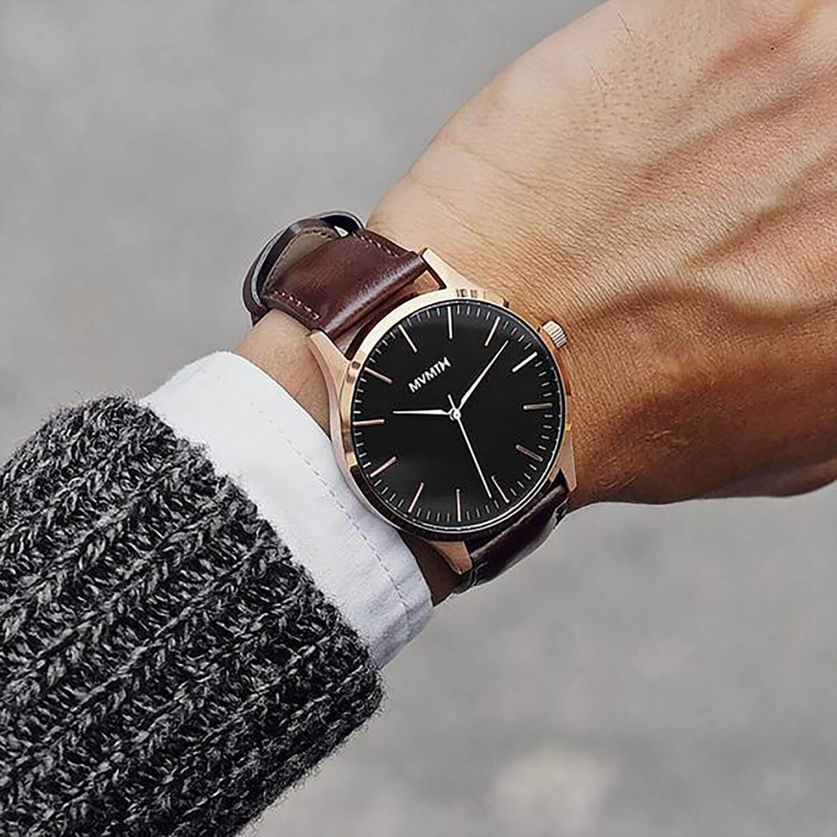MVMT Men's 40 Series Brown Leather Watch