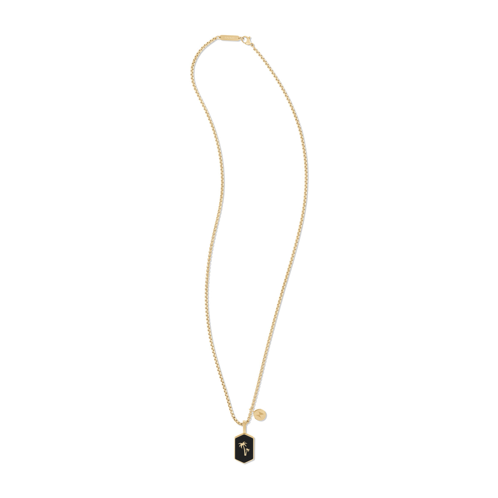 Hex Palm Tree Pendant Necklace
