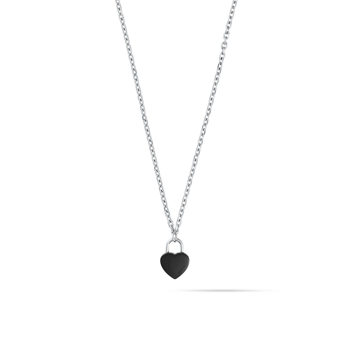 Black Heart Necklace - Etsy