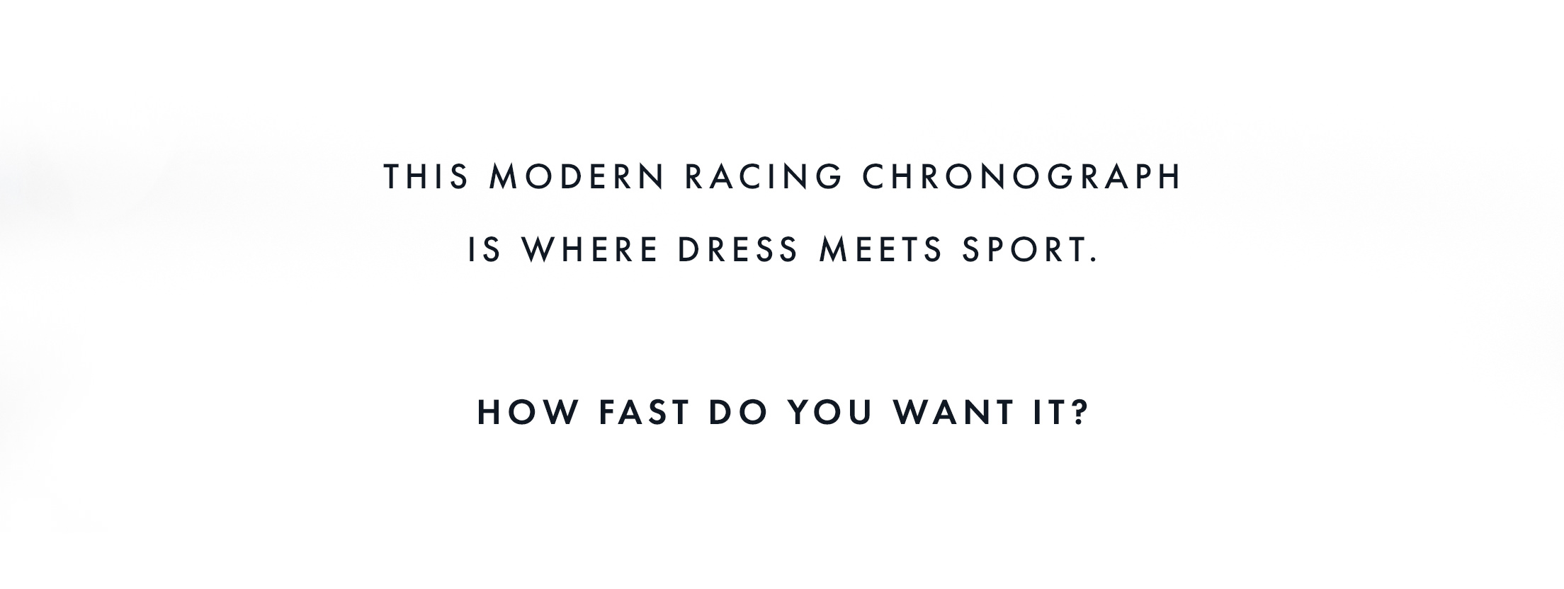 The modern racing chronograph is where dress meets sport.