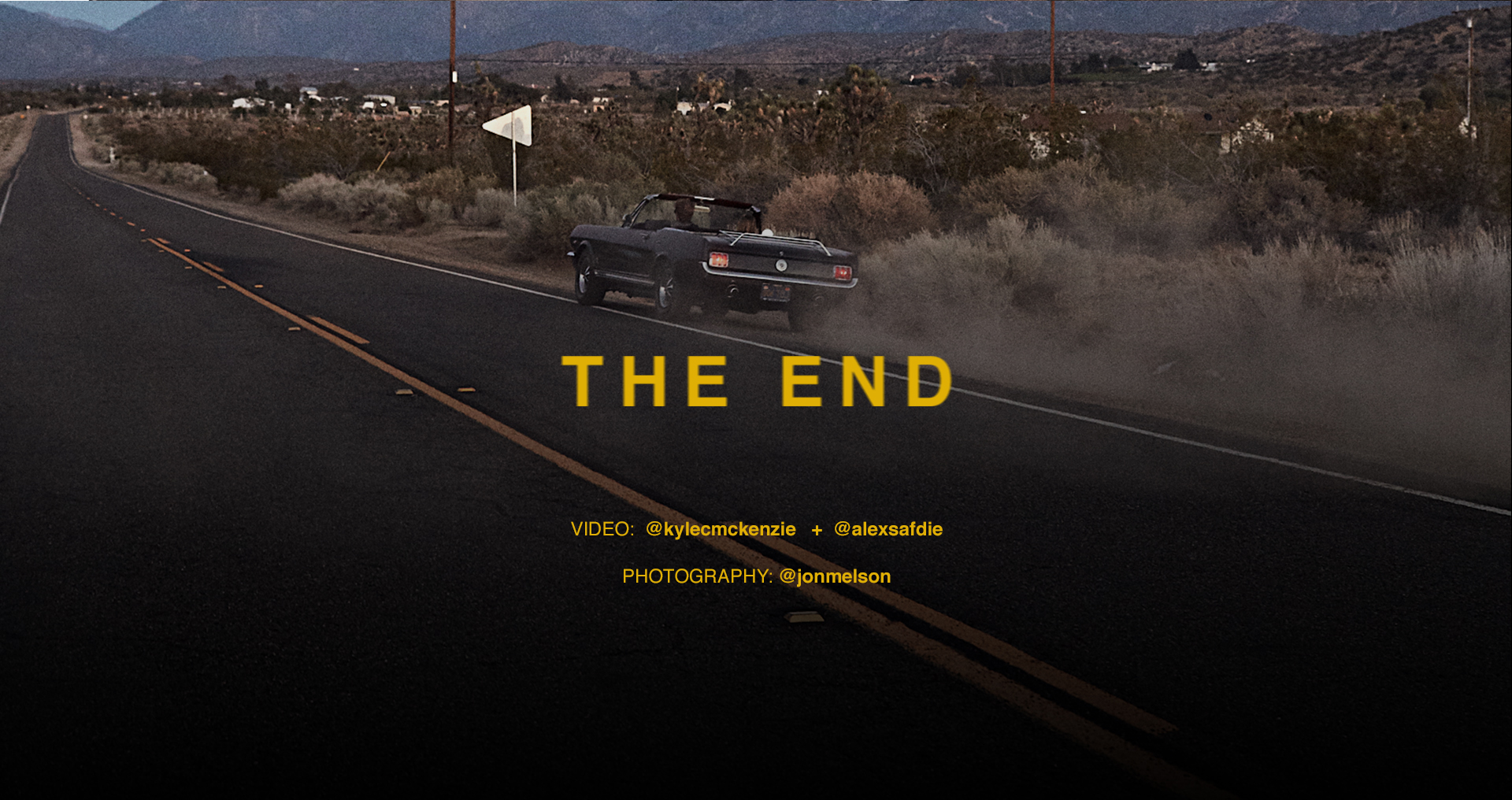 The end. Video: @kylecmckenzie + @alexsafdie Photography: @jonmelson